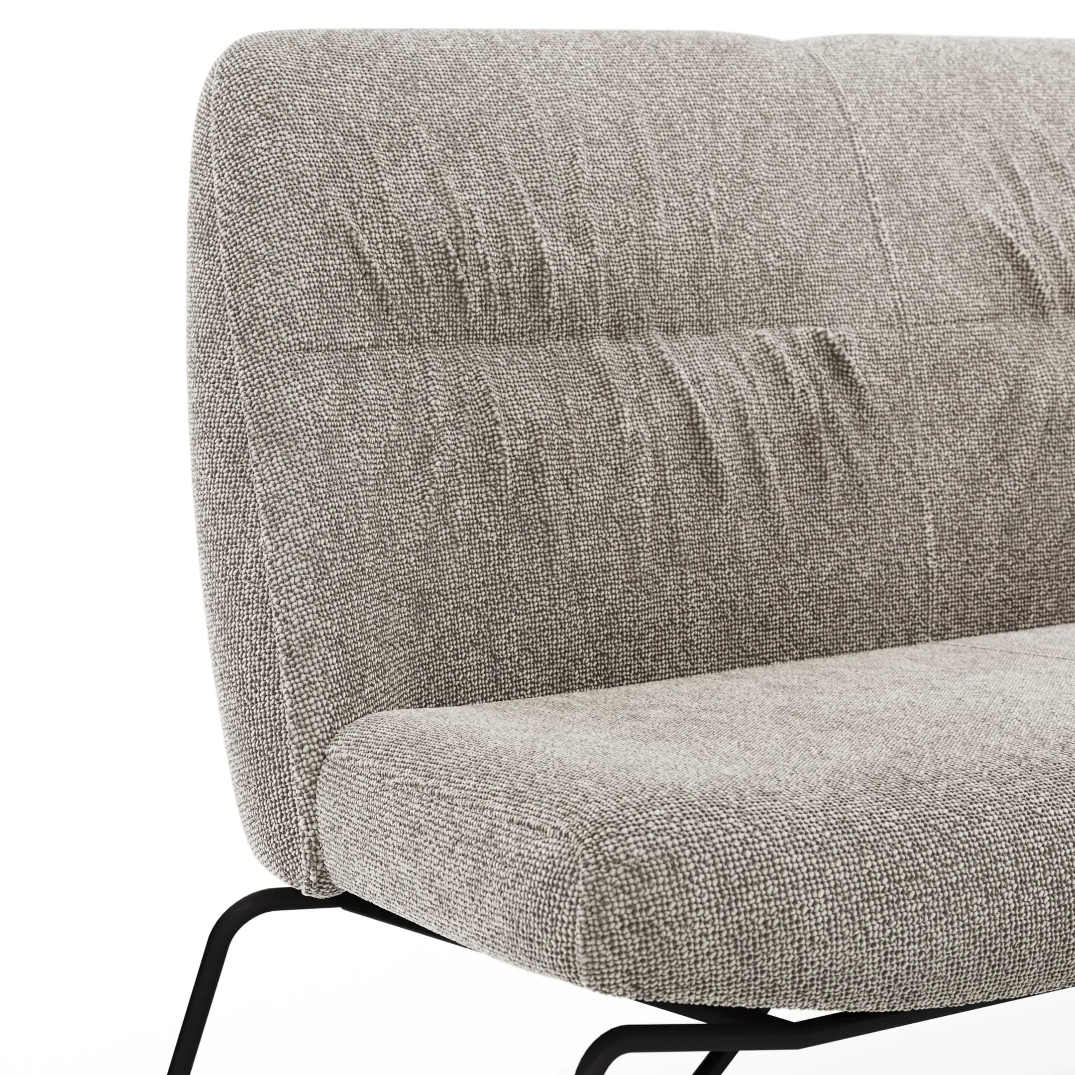 Polsterbank Sagres - Breite 180cm, Stoff, Graubeige