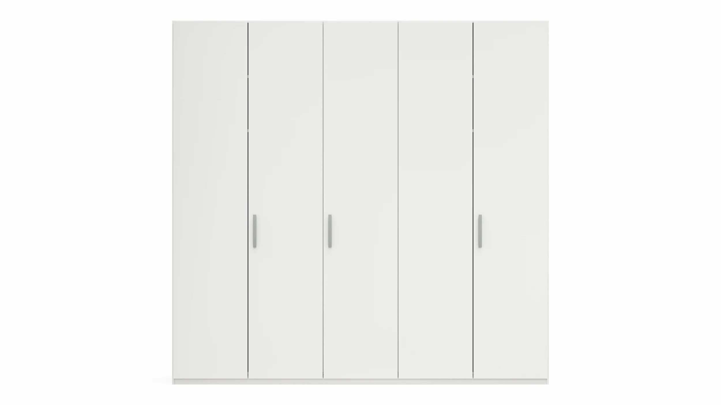 Drehtürenschrank Viana - B. ca. 250 cm, Lack, Weiß