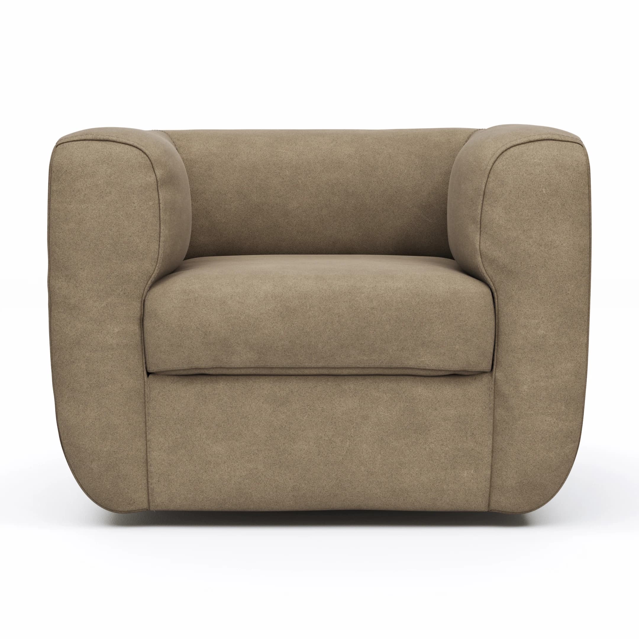 Sessel Stormy - drehbar, Stoff, Rauchbraun