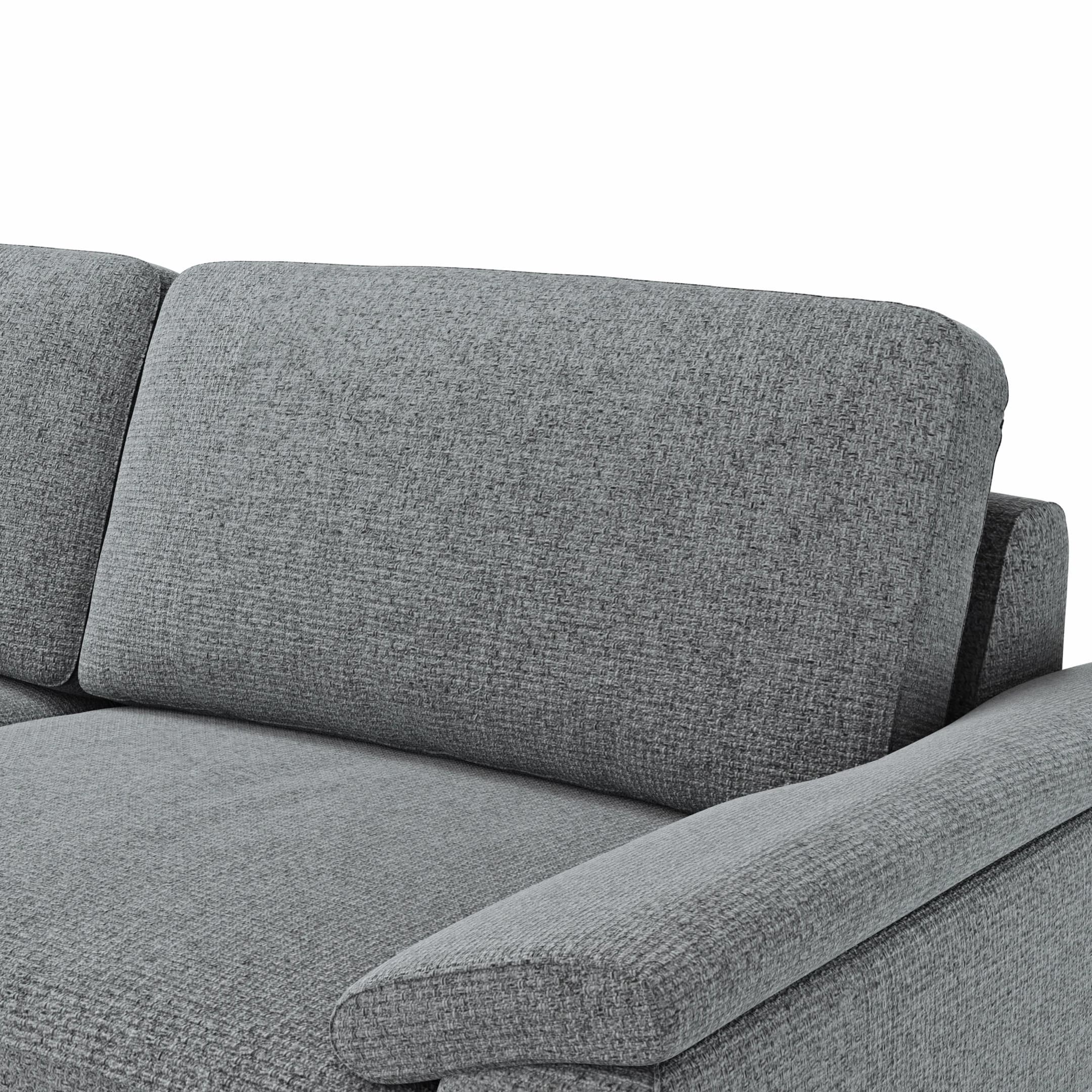 Ecksofa Oviedo - Ecke links mit 2,5-Sitzer, Stoff, Grau