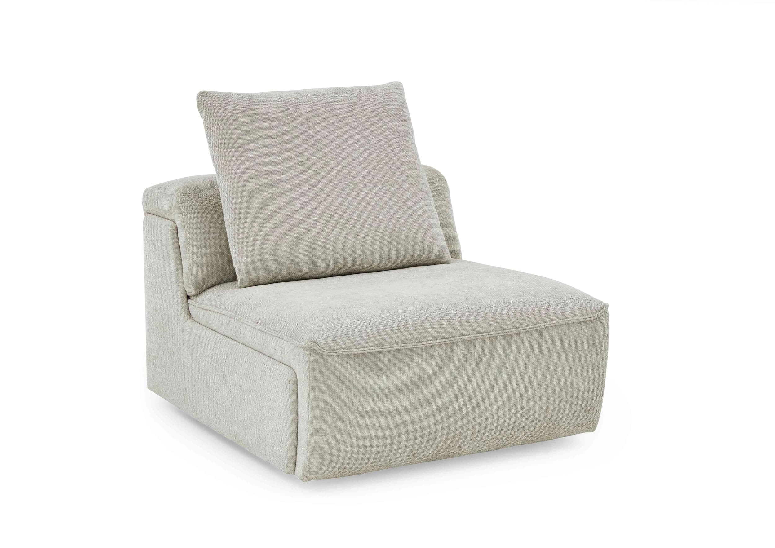 Sessel - inkl. Kissen mit Rolle, Stoff, Natur