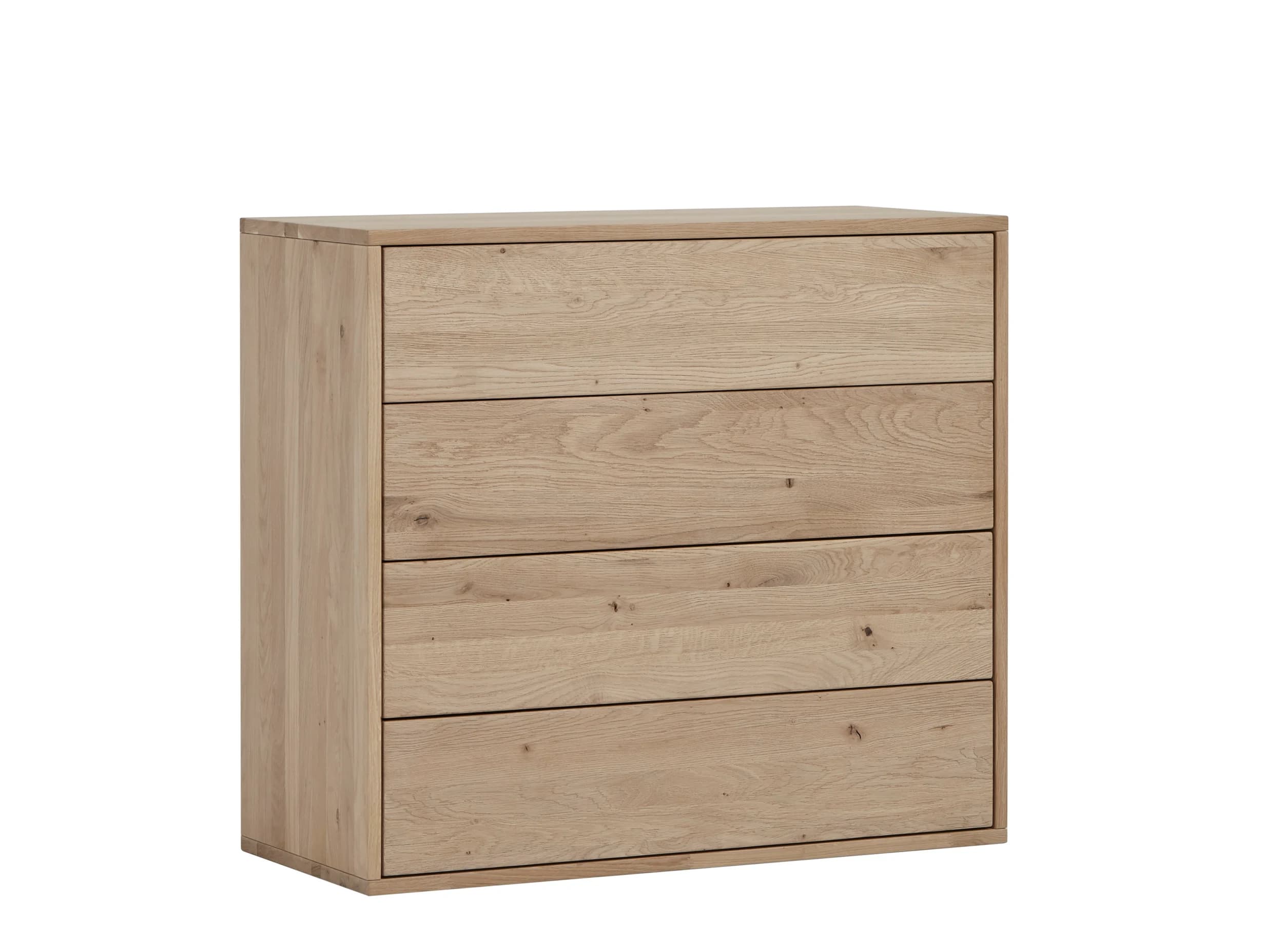 Sideboard Williston - Wildeiche bianco, Schubkastenfront sandgestrahlt