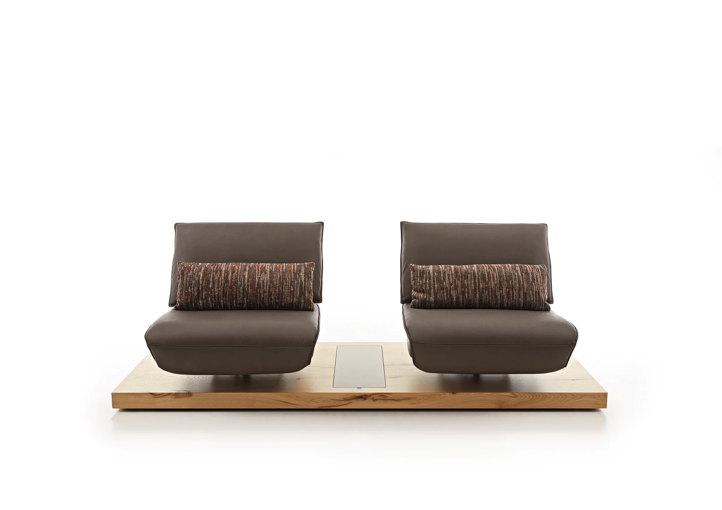 Sofa - 2-Sitzer, Relaxfunktion motorisch, Leder, Dunkelbraun