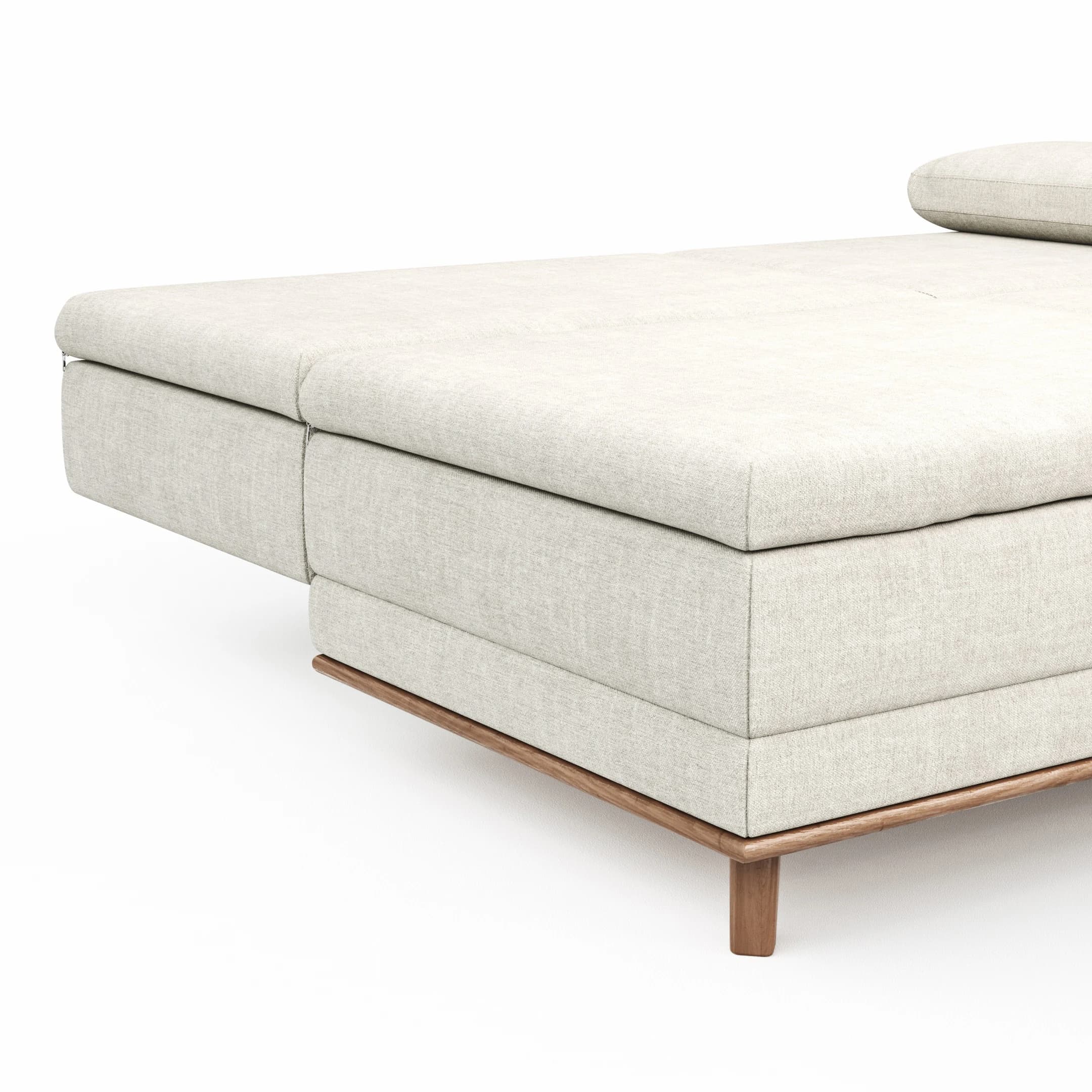 Sofa Lakeville 2 - 2-Sitzer inkl. Schlaffunktion mit Bettkasten, Stoff, Natur