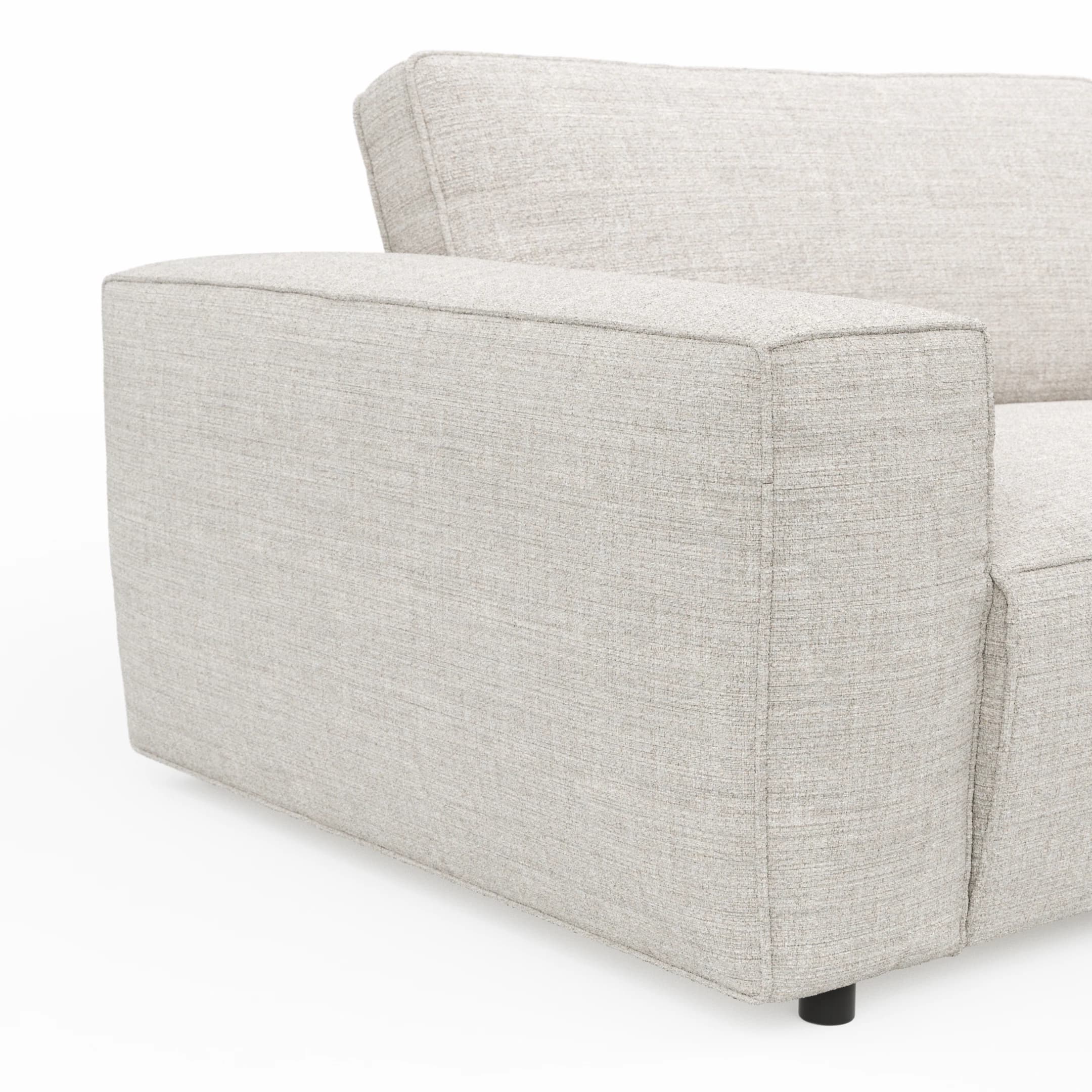 Ecksofa Lilaia - 2-Sitzer links, Ecke, 1,5-Sitzer Tief, Stoff, Kaschmir