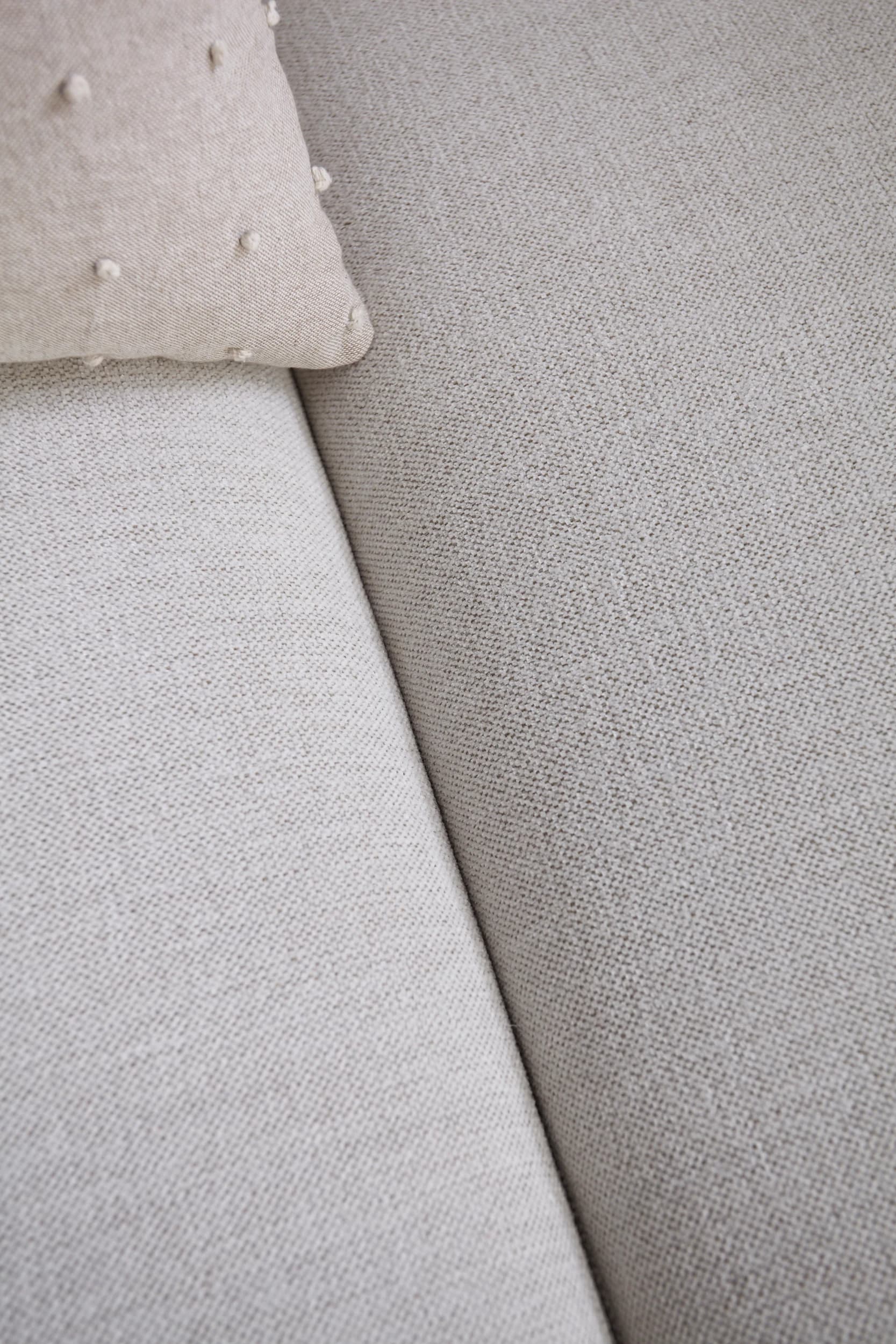 Ecksofa Felipa - Ecke links mit 2,5-Sitzer inkl. Relaxfunktion (motorisch) und Kopfteil verstellbar, Stoff, Natur
