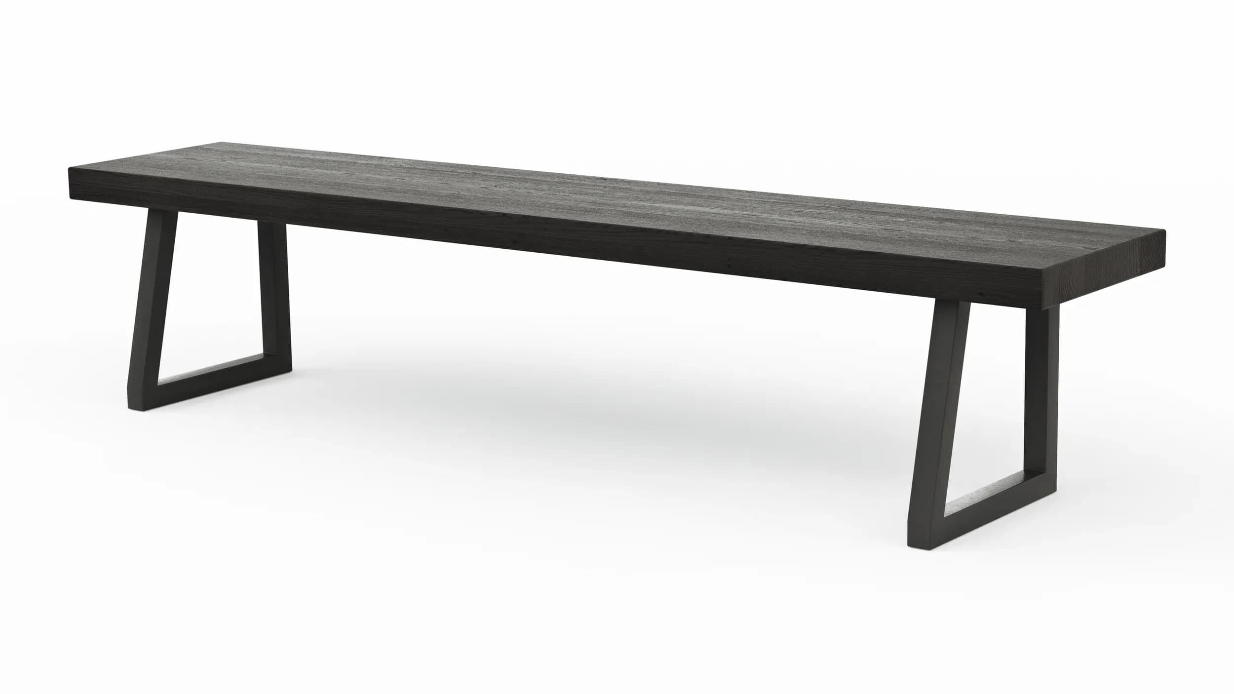 Holzbank Clifton - Breite ca. 200cm, Zerreiche massiv, smoked