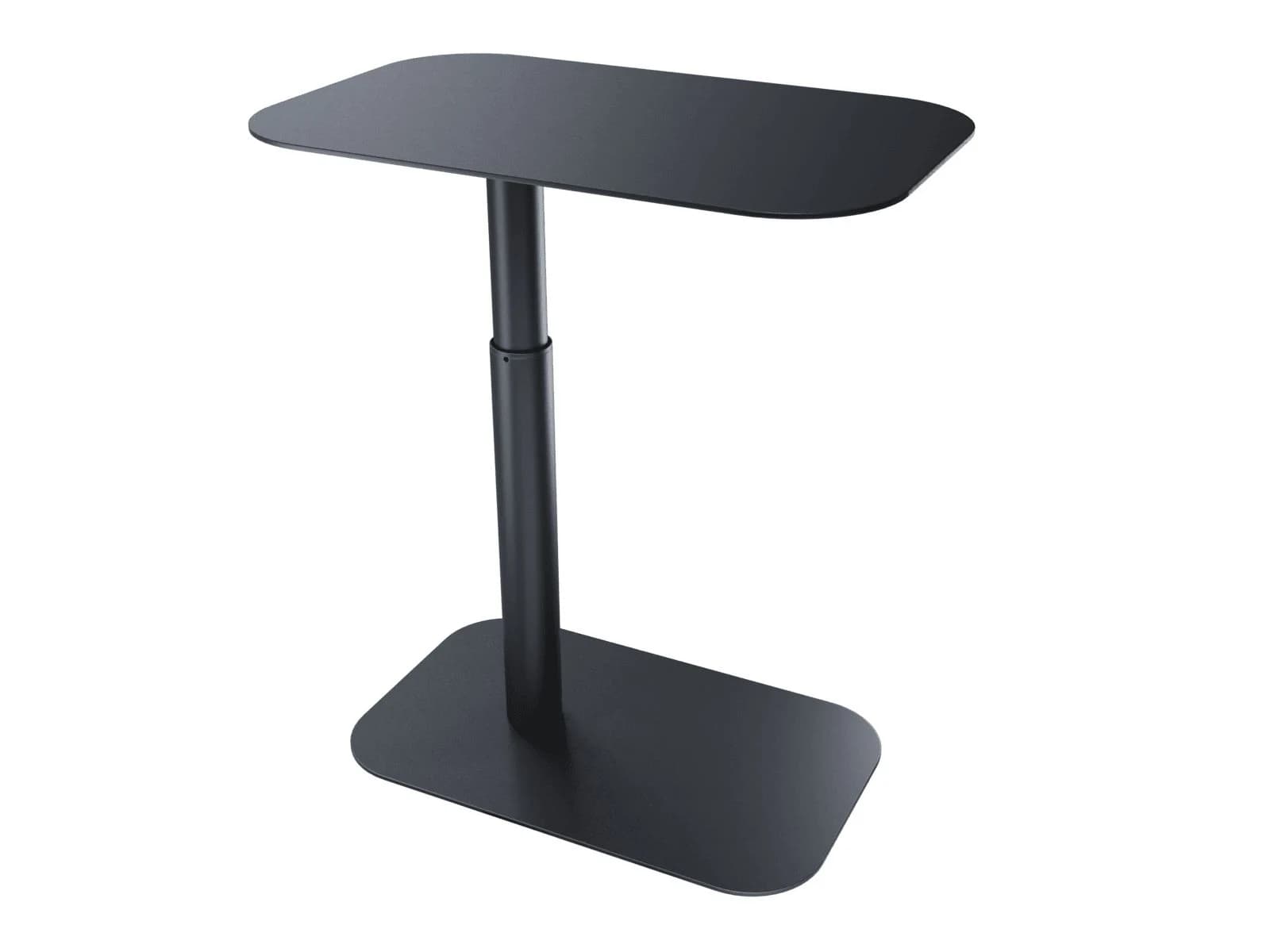 Beistelltisch - höhenverstellbar, LBH ca. 60x38x49,5 cm, Stahl, Schwarz