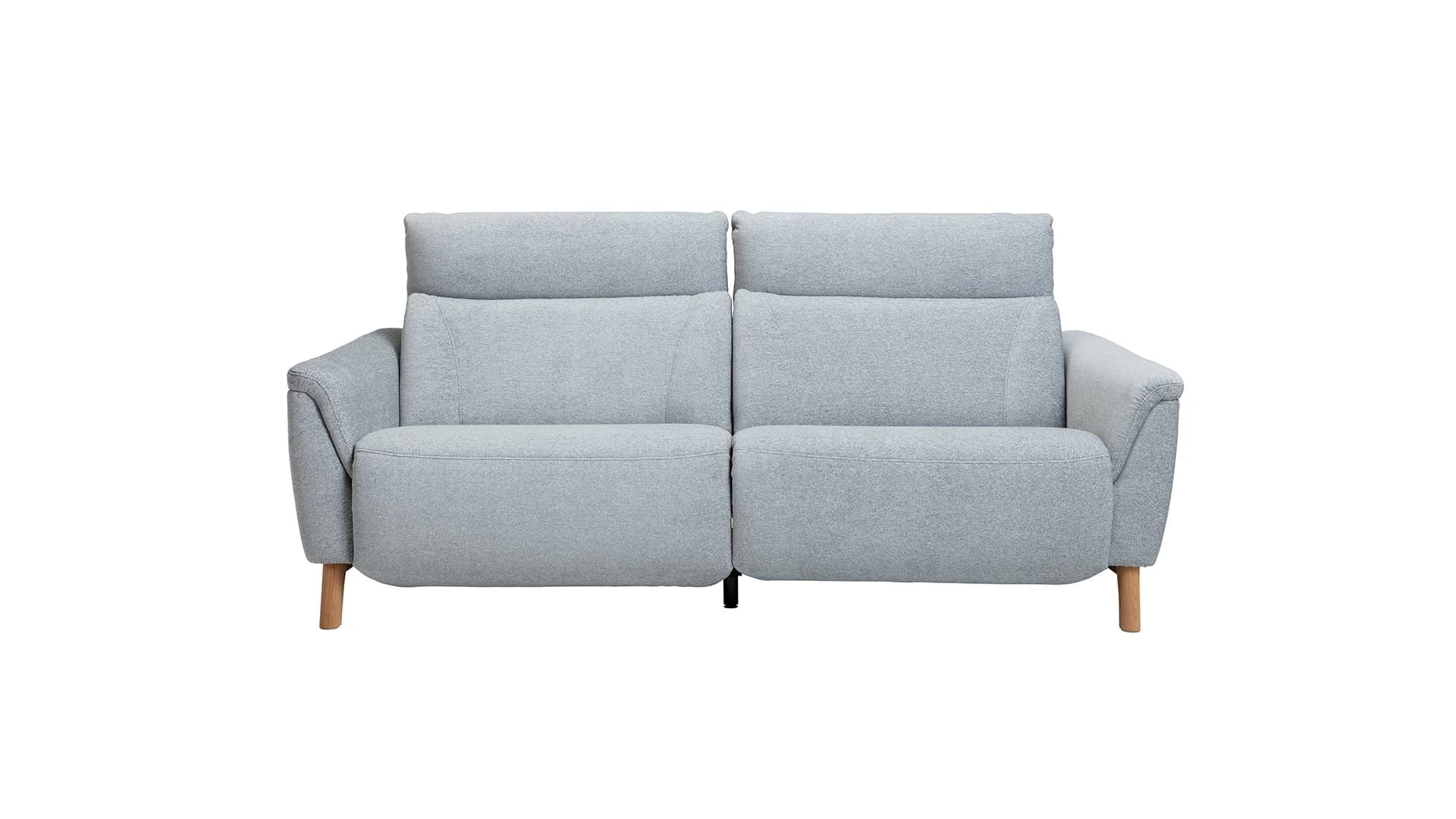 Sofa Nevin - 3-Sitzer, inkl. Relaxfunktion und Kopfteilverstellung (motorisch), Stoff, Silbergrau 