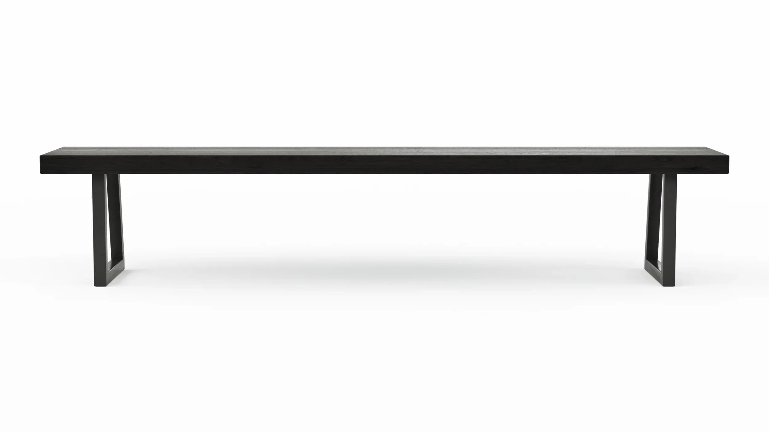 Holzbank Clifton - Breite ca. 220cm, Zerreiche massiv, smoked