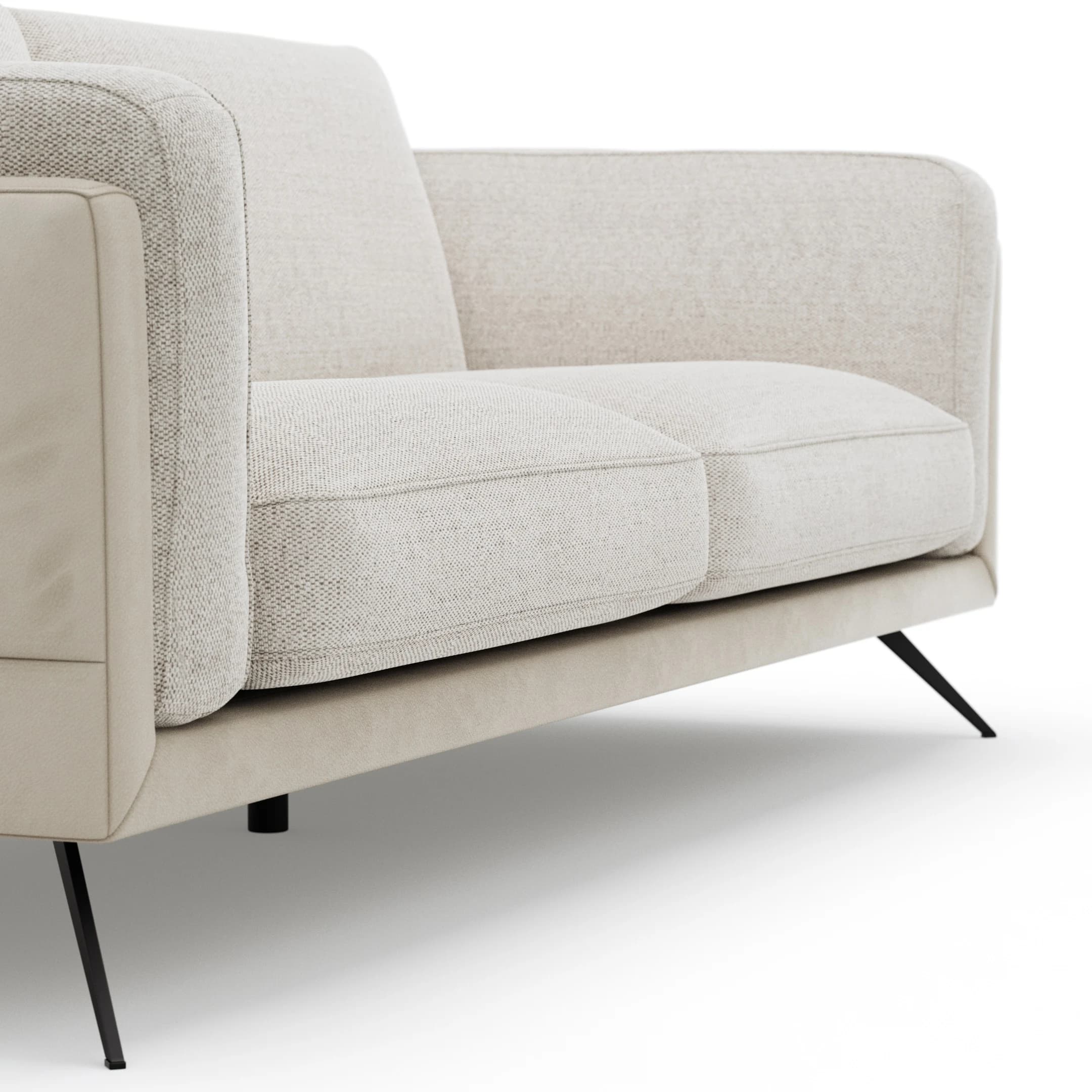 Sofa Valdemoro - 3-Sitzer, Stoff, Creme