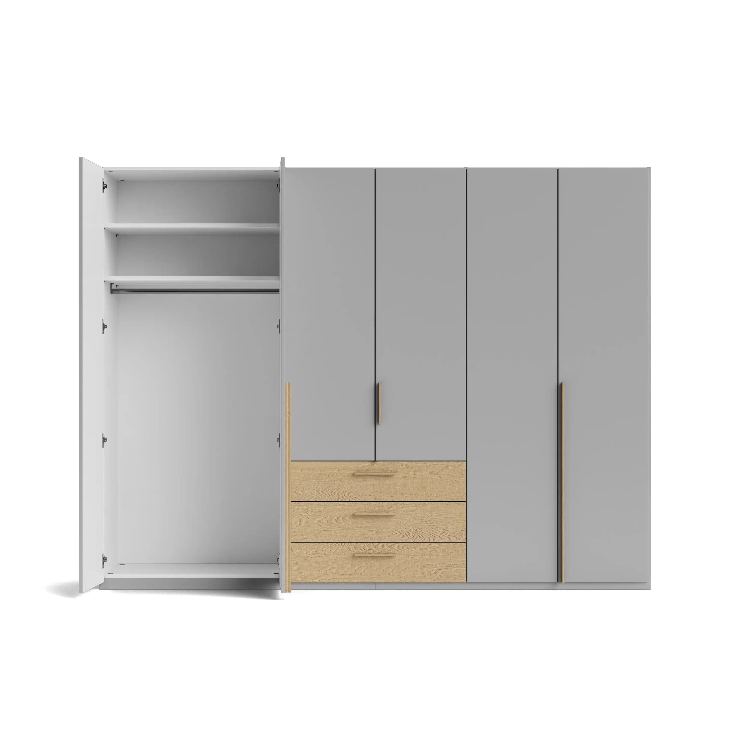 Drehtürenschrank Caluma - B. ca. 300cm, Lack, Taupe