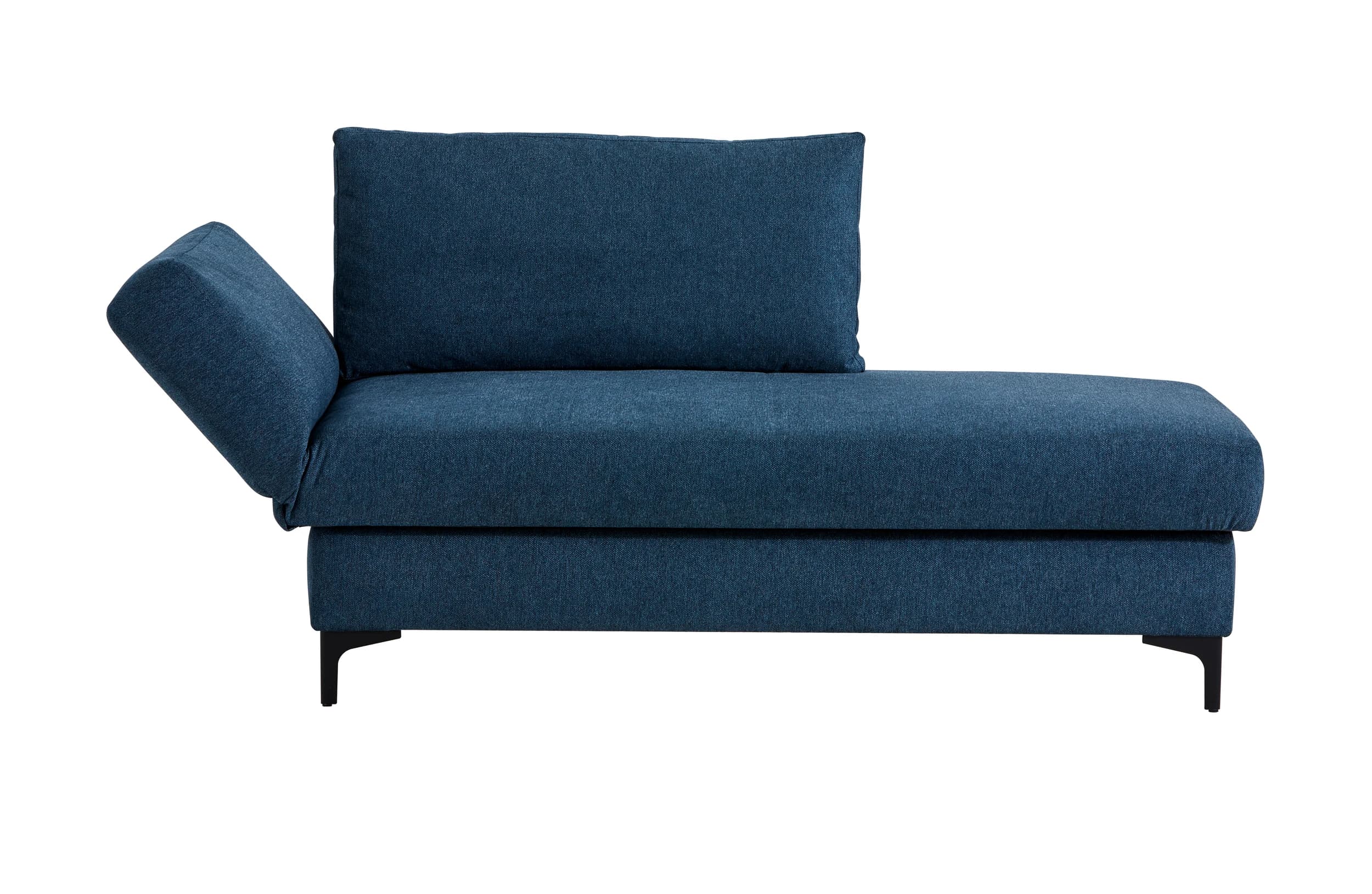 Schlafsofa Verano - Ausrichtung links inkl. Schlaffunktion und Bettkasten, Stoff, Petrol