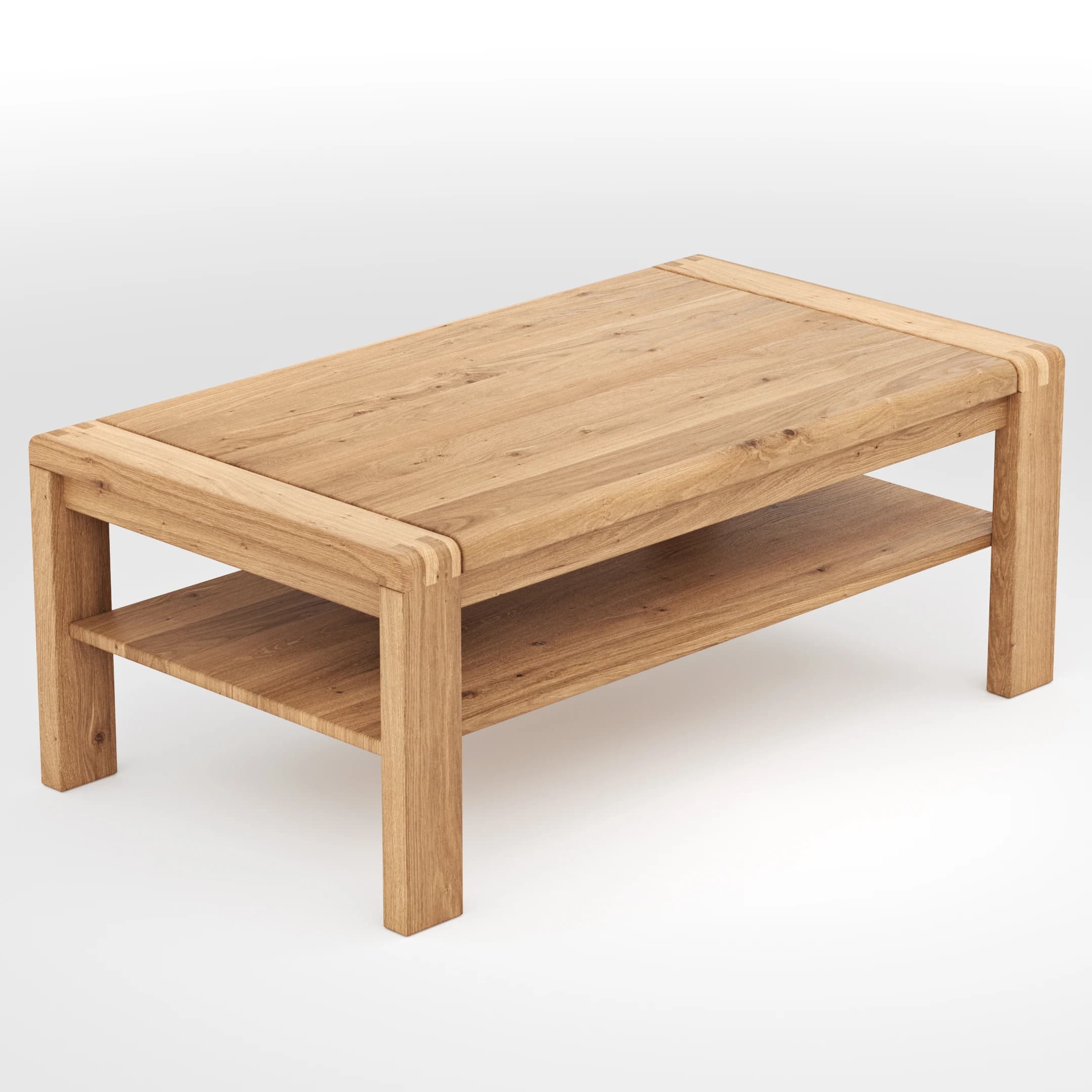 Couchtisch Cartago Soft - BHT ca. 115x45x65 cm, Wildeiche massiv, natur geölt