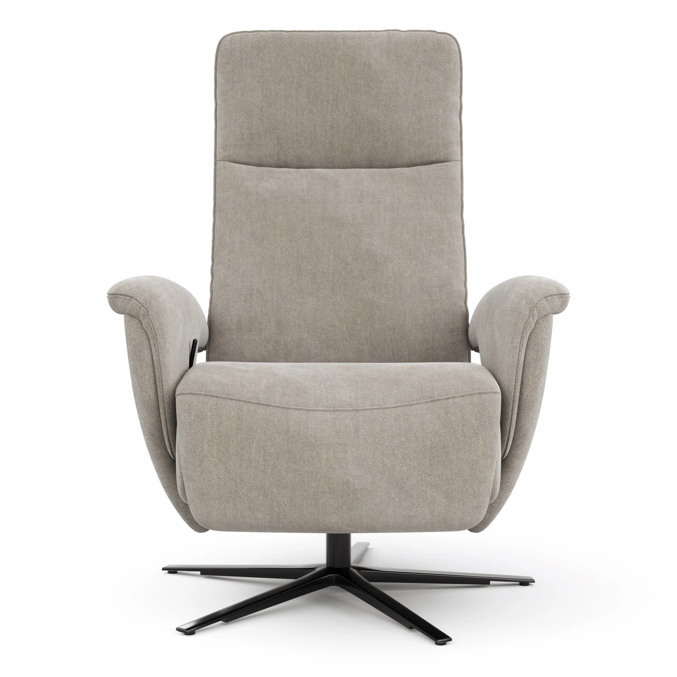 Sessel Tulsa Relax - Größe L, inkl. Kopf-/Fußteil/Rückenlehne verstellbar, Stoff, Graubeige