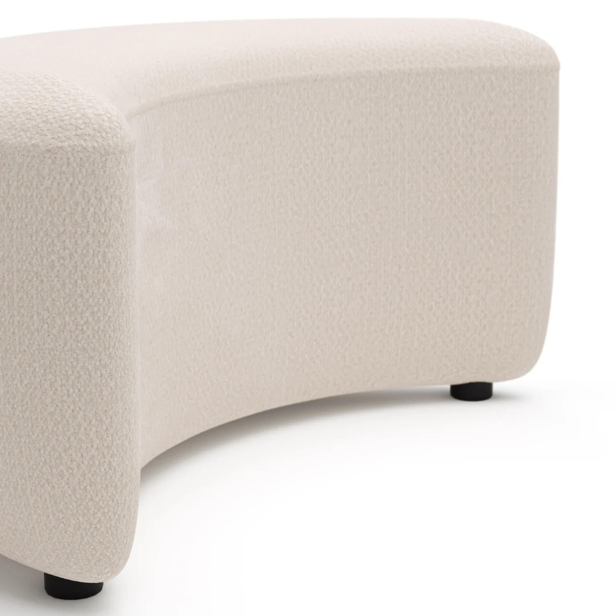 Anstellhocker Karasu - Stoff, Creme