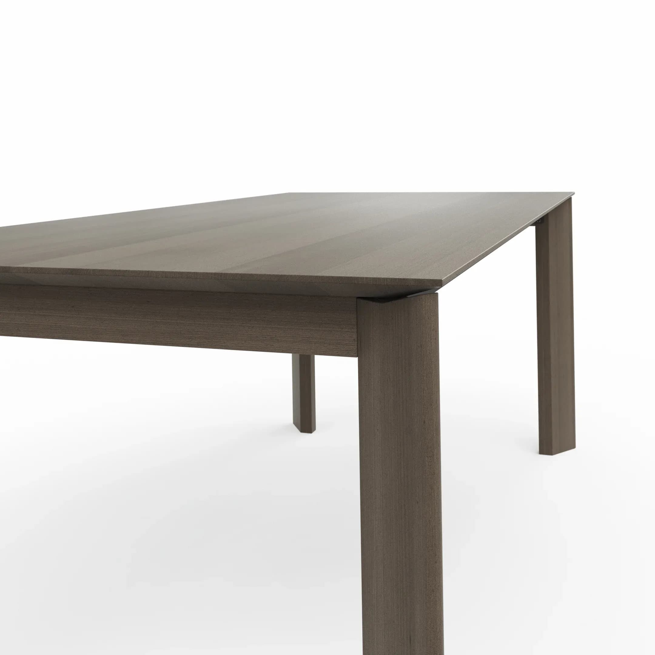 Esstisch Saratoga - ausziehbar, LB ca. 200x95 cm, Buche massiv, silbergrau geölt