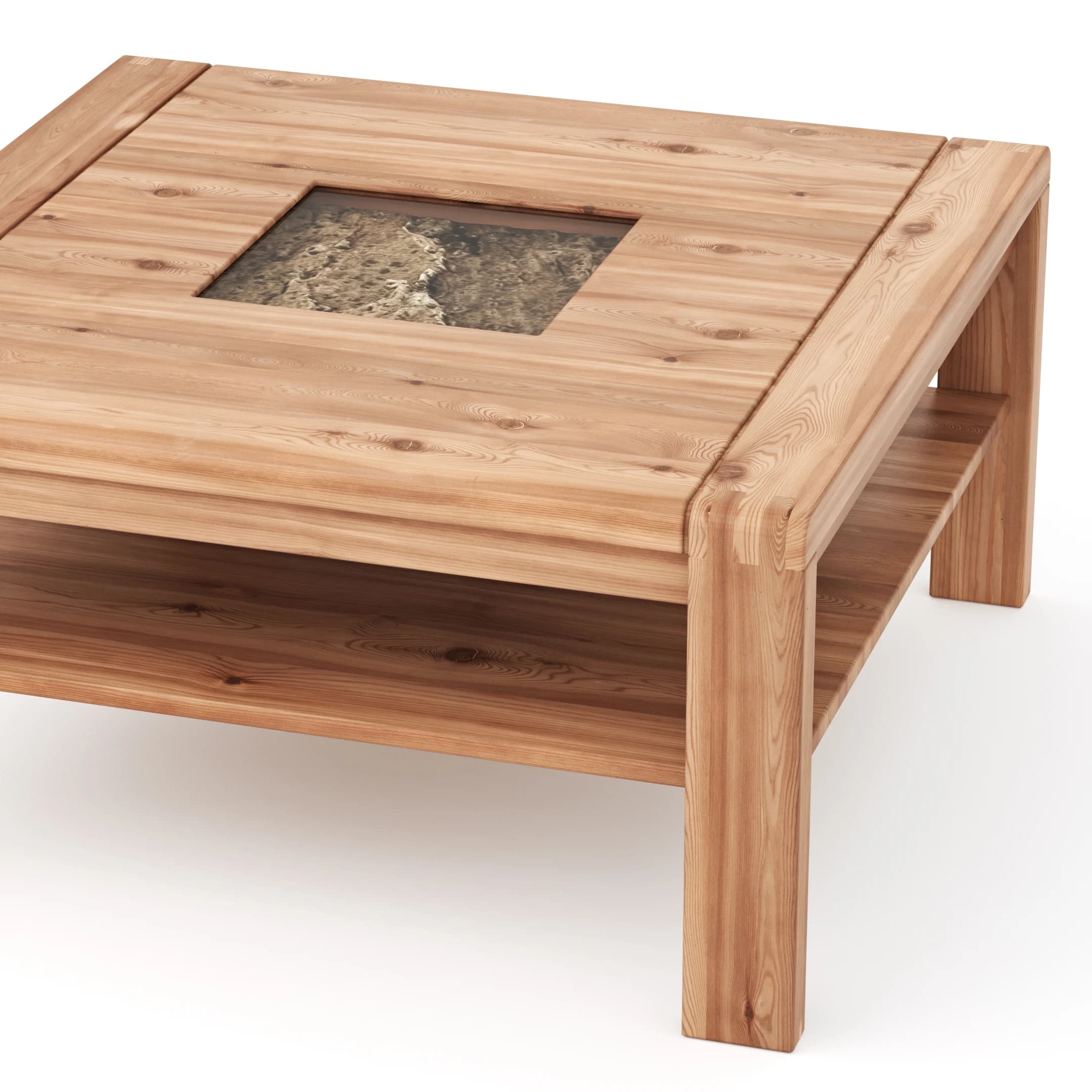 Couchtisch Cartago Soft - BHT ca. 90x45x90 cm, Astbuche massiv, natur geölt
