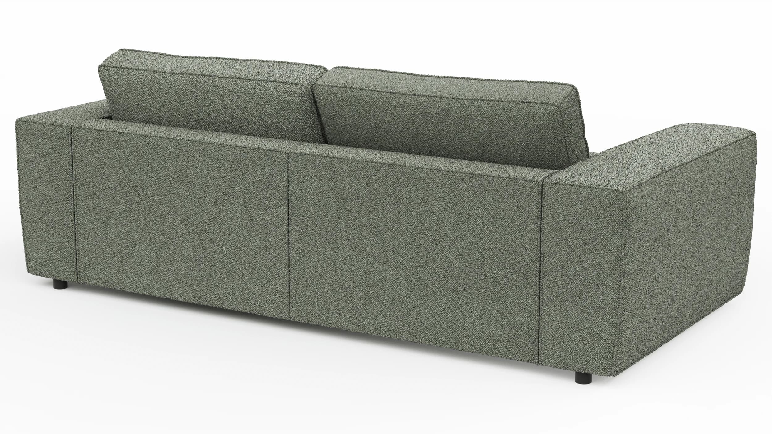 Bigsofa Lilaia - 3-Sitzer Tief, Stoff, Olivgrün