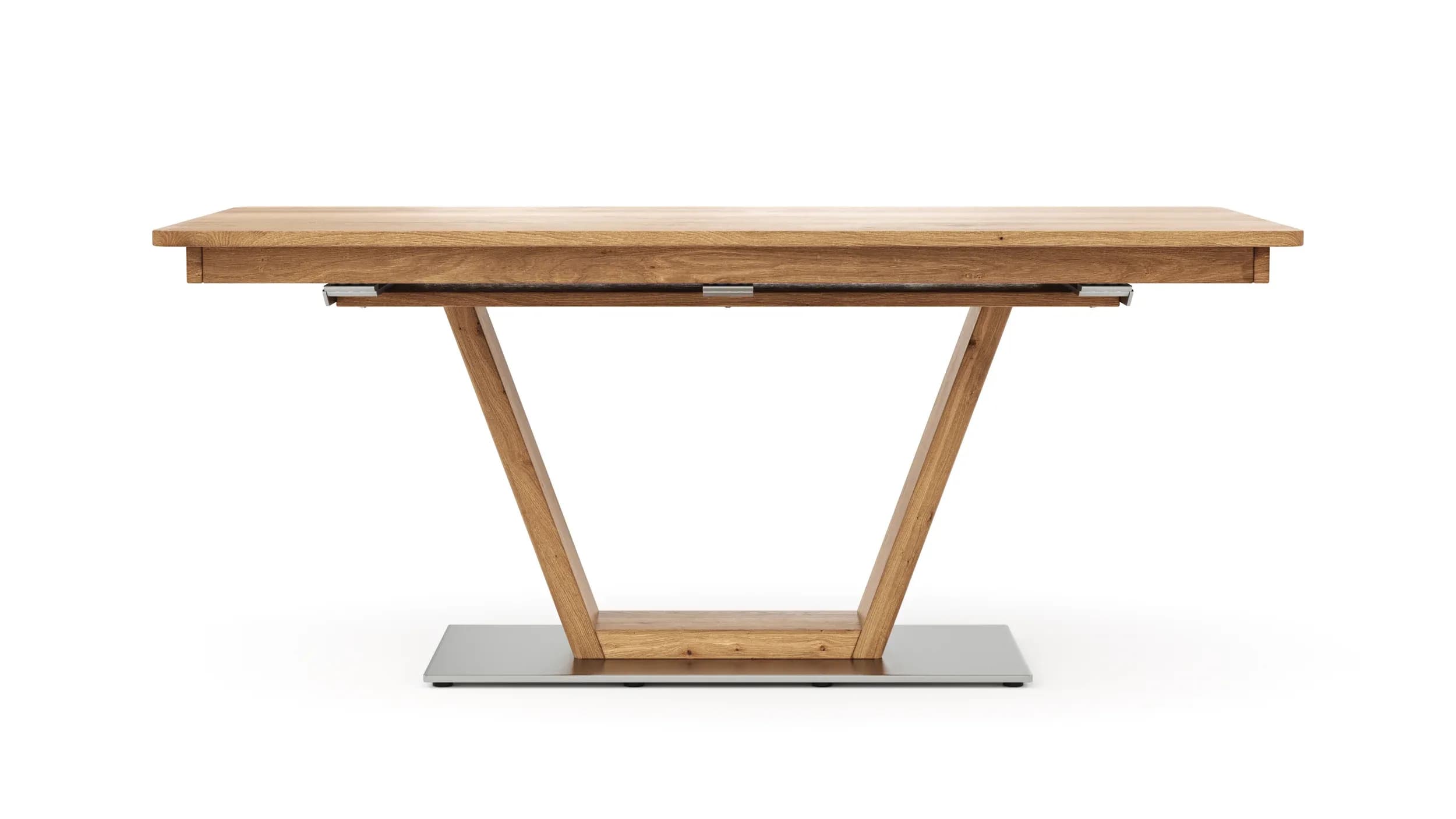 Esstisch Cartago Soft - ausziehbar, LB ca. 180x90 cm, Wildeiche massiv, natur geölt