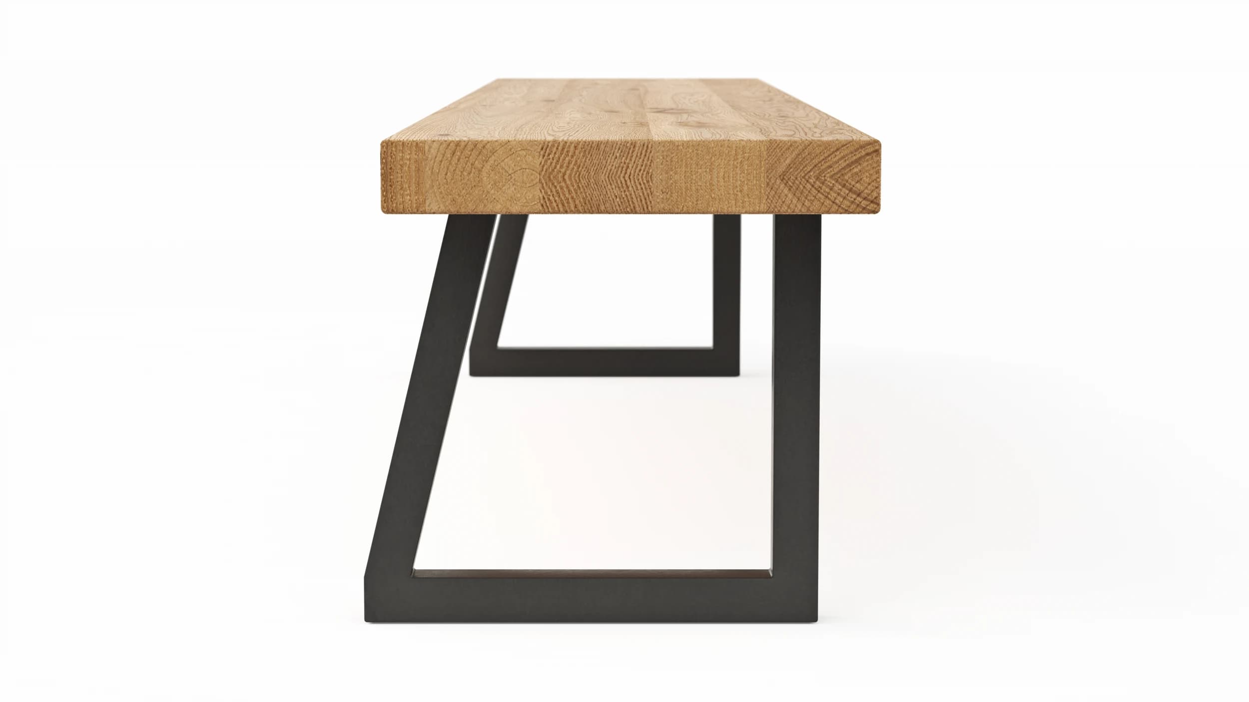 Holzbank Clifton - Breite ca. 200cm, Wildeiche massiv, natur