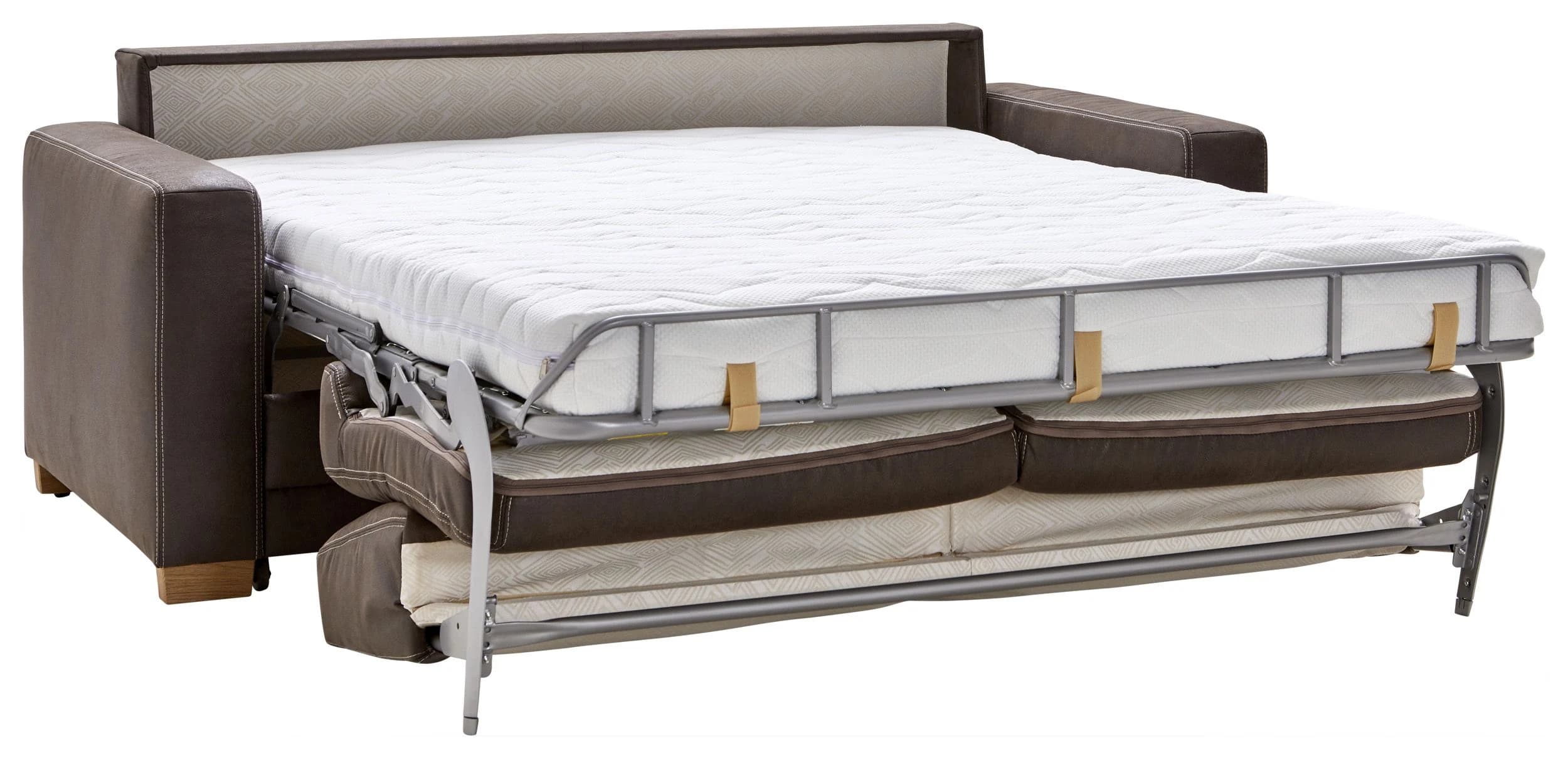 Sofa Lakeville 1 - 2-Sitzer inkl. Schlaffunktion, Stoff, Braun