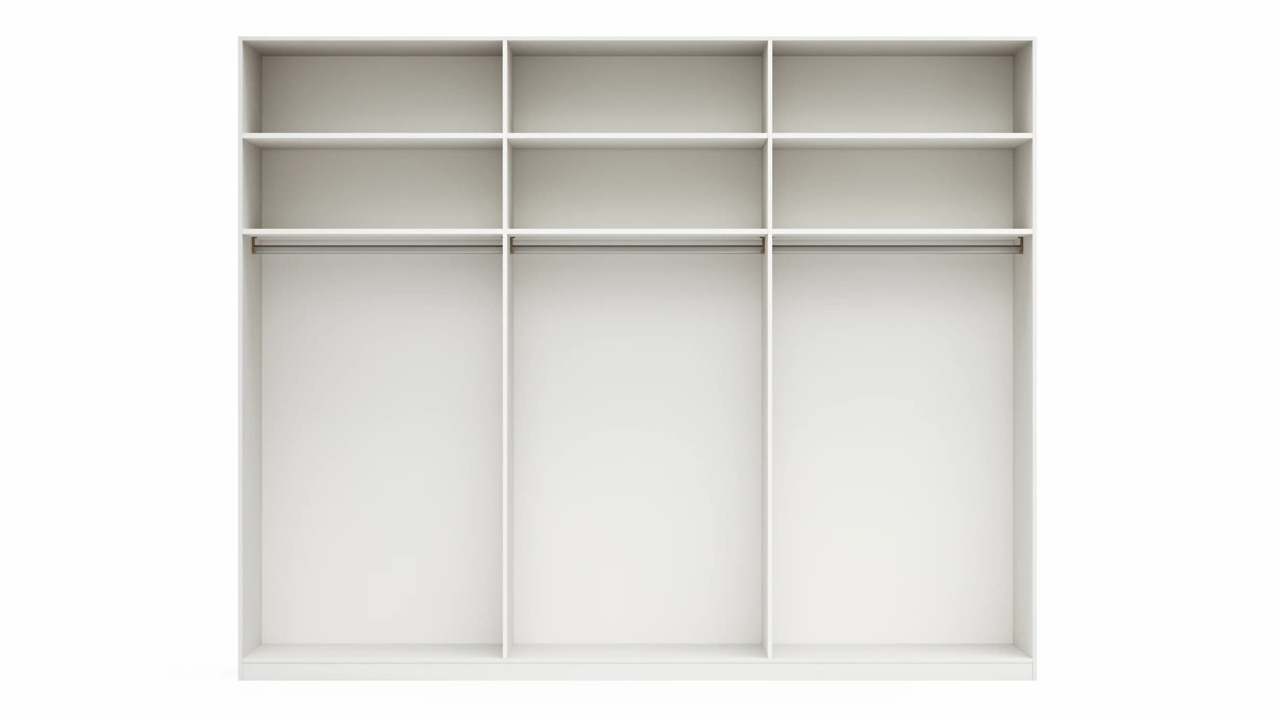 Drehtürenschrank Viana - B. ca. 299 cm, Lack, Weiß