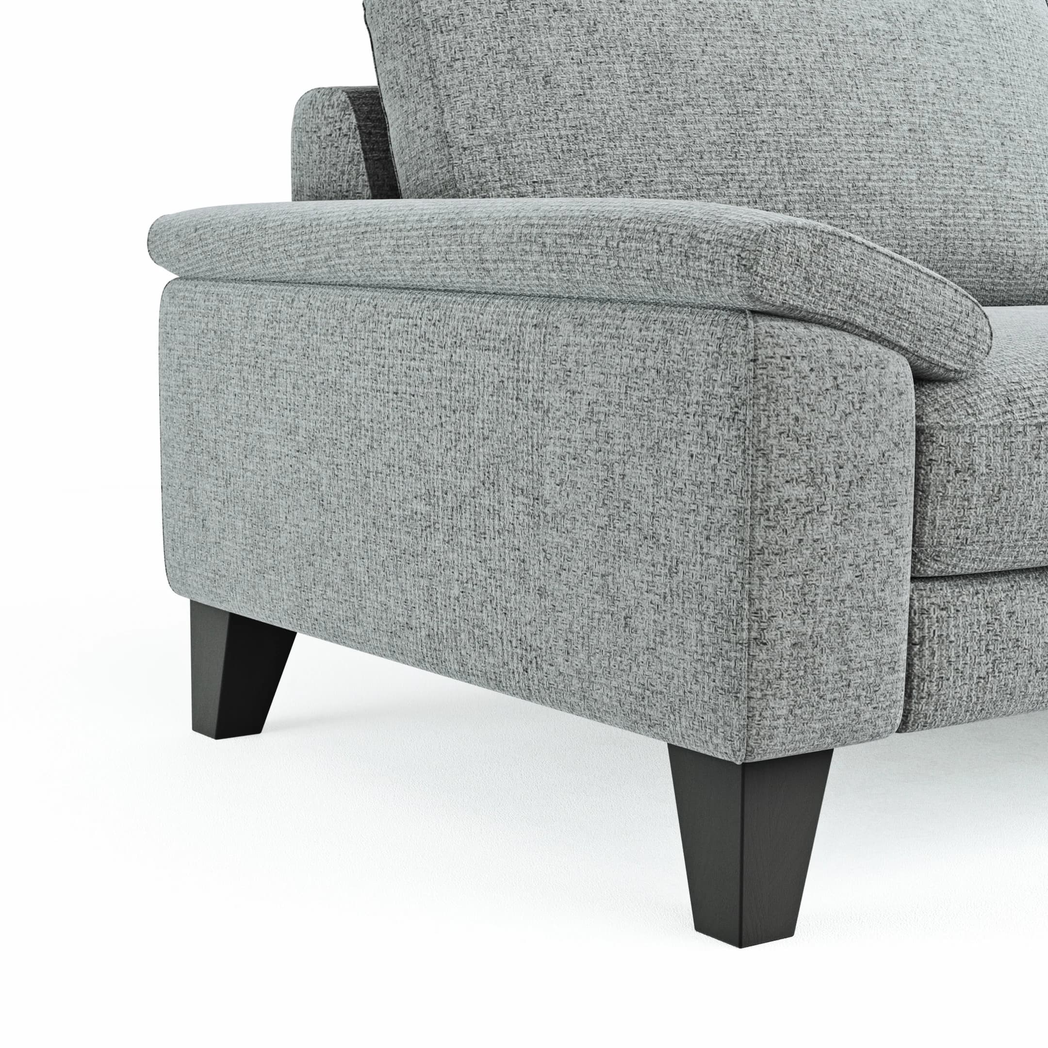 Sofa Oviedo - 3-Sitzer, Stoff, Hellgrau
