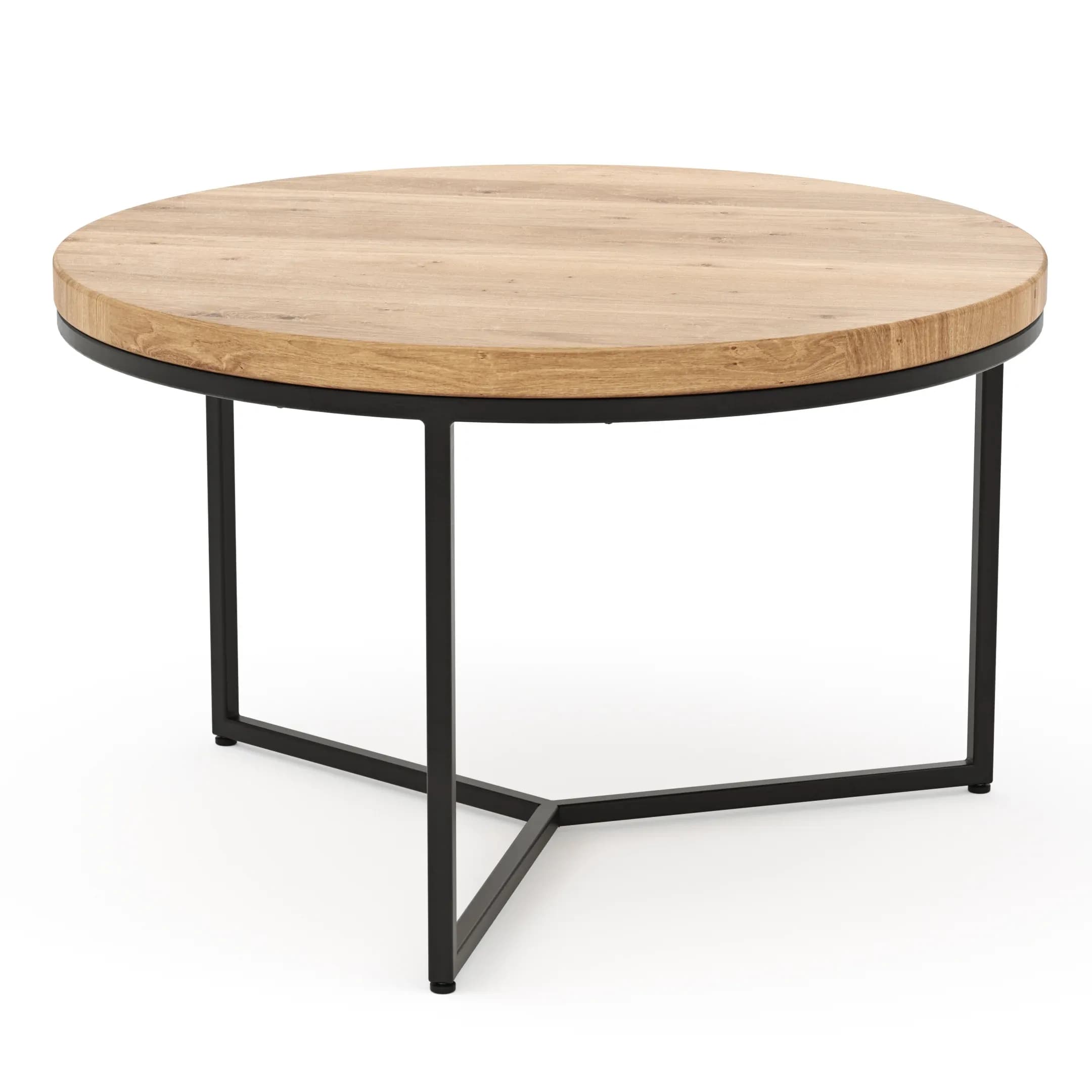 Couchtisch Farmingdale - LBH ca. 85x85x52 cm, Eiche massiv, natur geölt