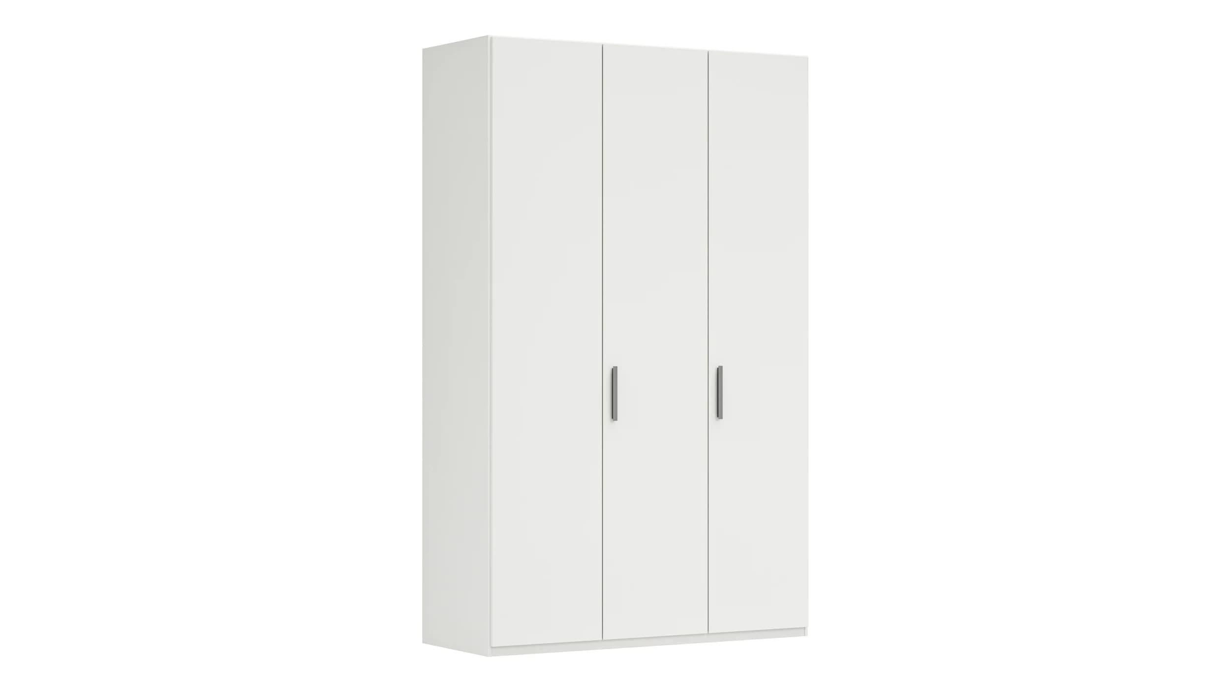 Drehtürenschrank Viana - B. ca. 151 cm, Lack, Weiß