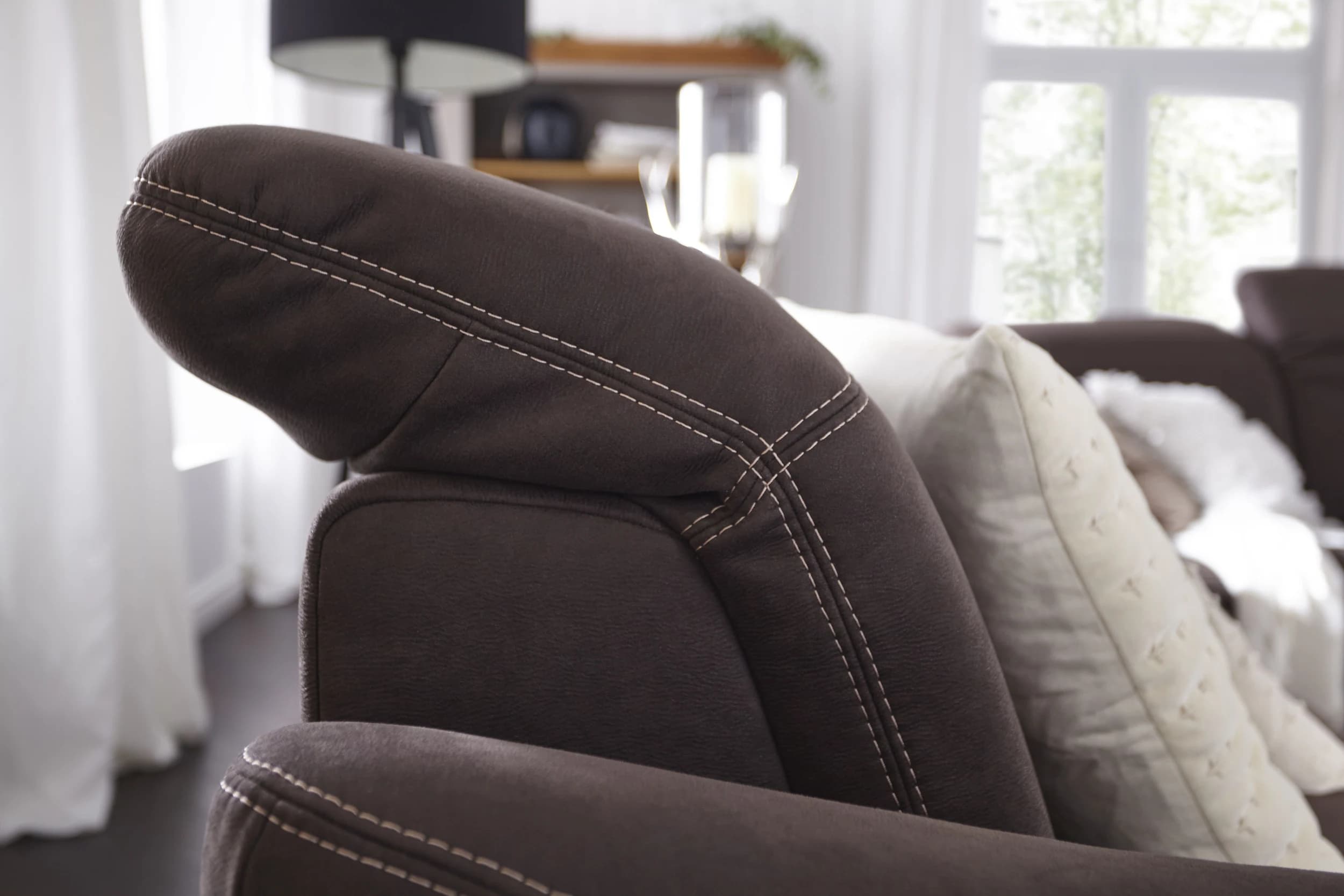 Sofa Canterbury - 2,5-Sitzer, Stoff, Dunkelbraun