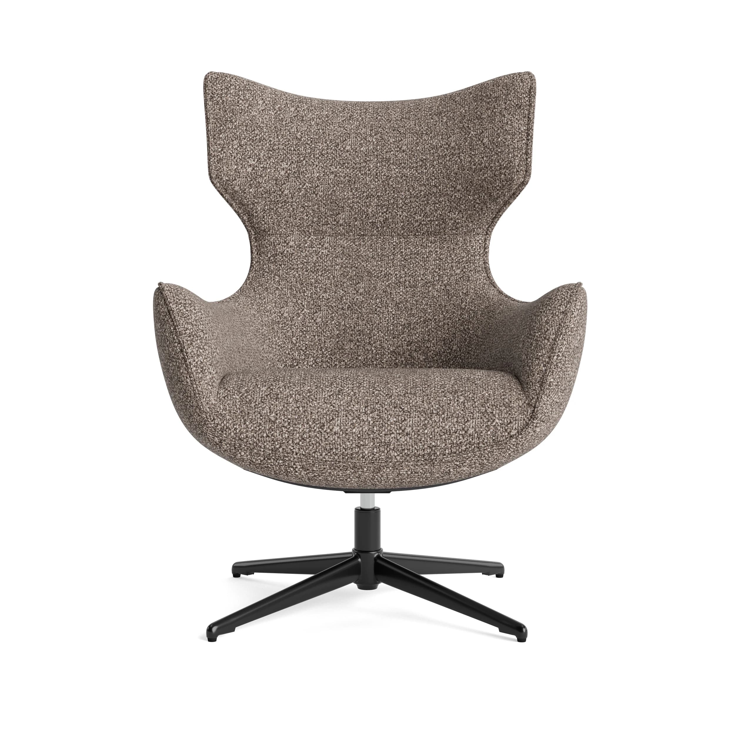 Sessel Elgora - drehbar, Stoff, Mocca
