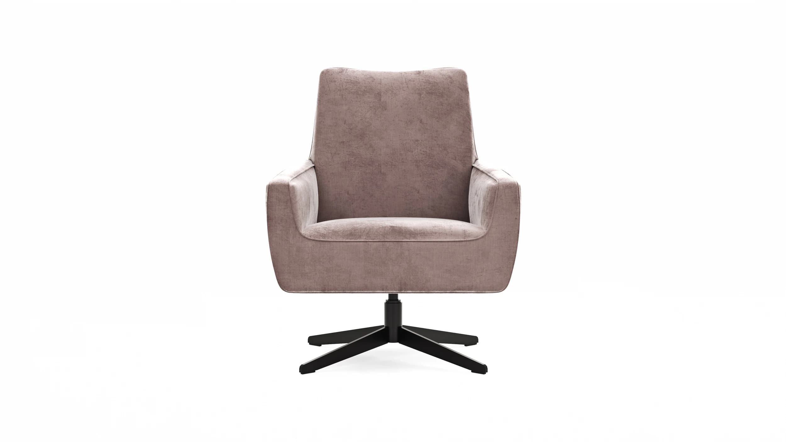 Drehsessel Matina - Größe L, Velour, Mauve