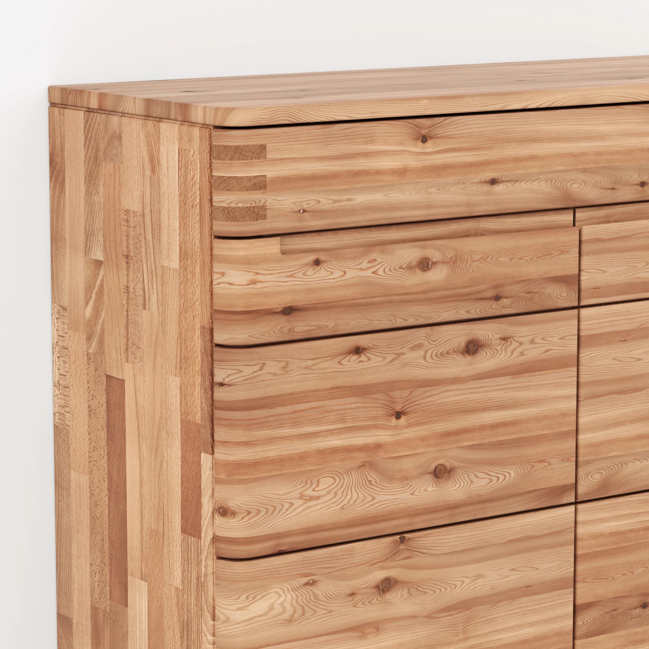 Sideboard Cartago Soft - Astbuche massiv, natur geölt