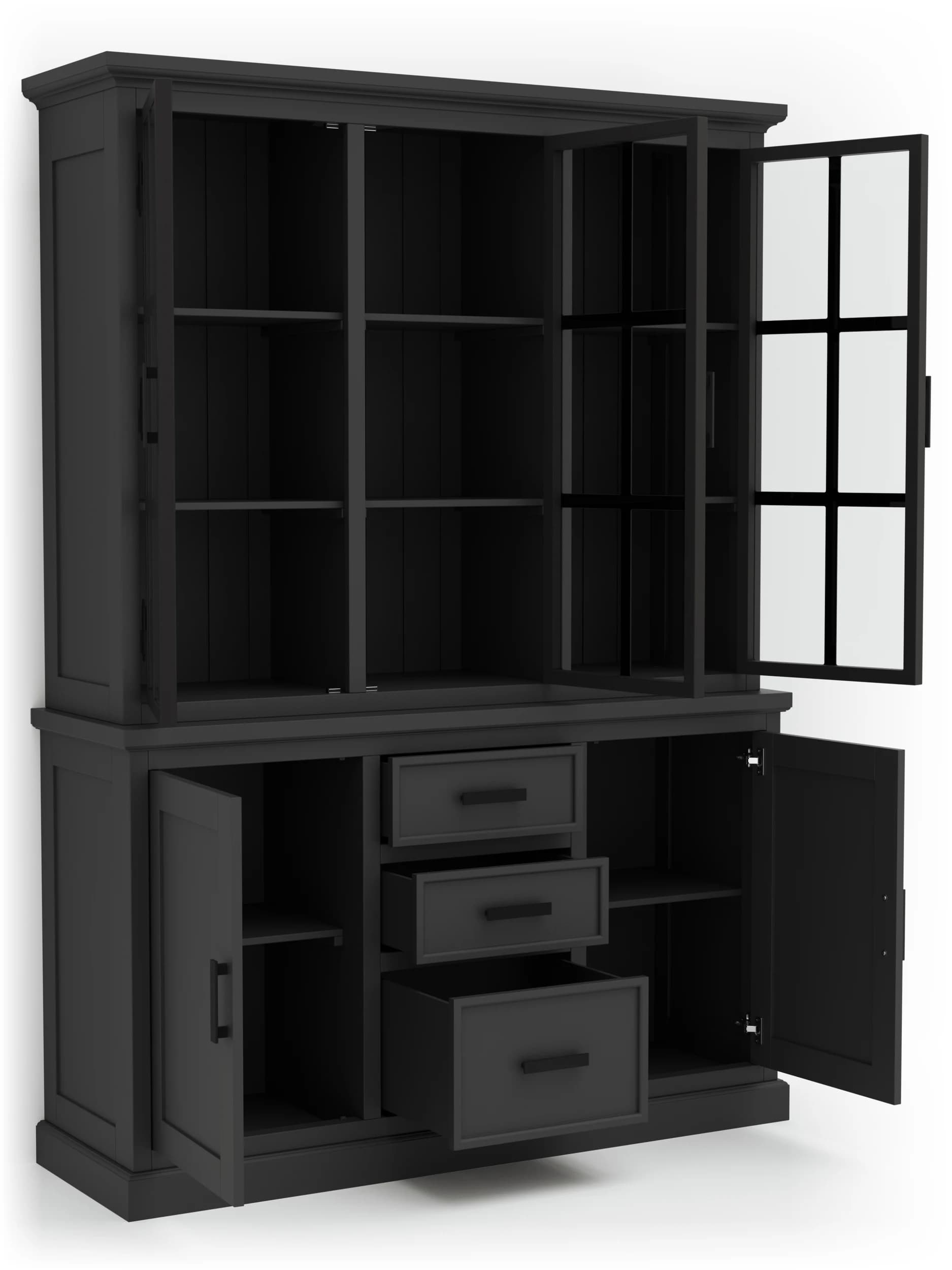 Buffetschrank Litchfield Metal - Stone Blue???, Non-Antique / Metal, Black???