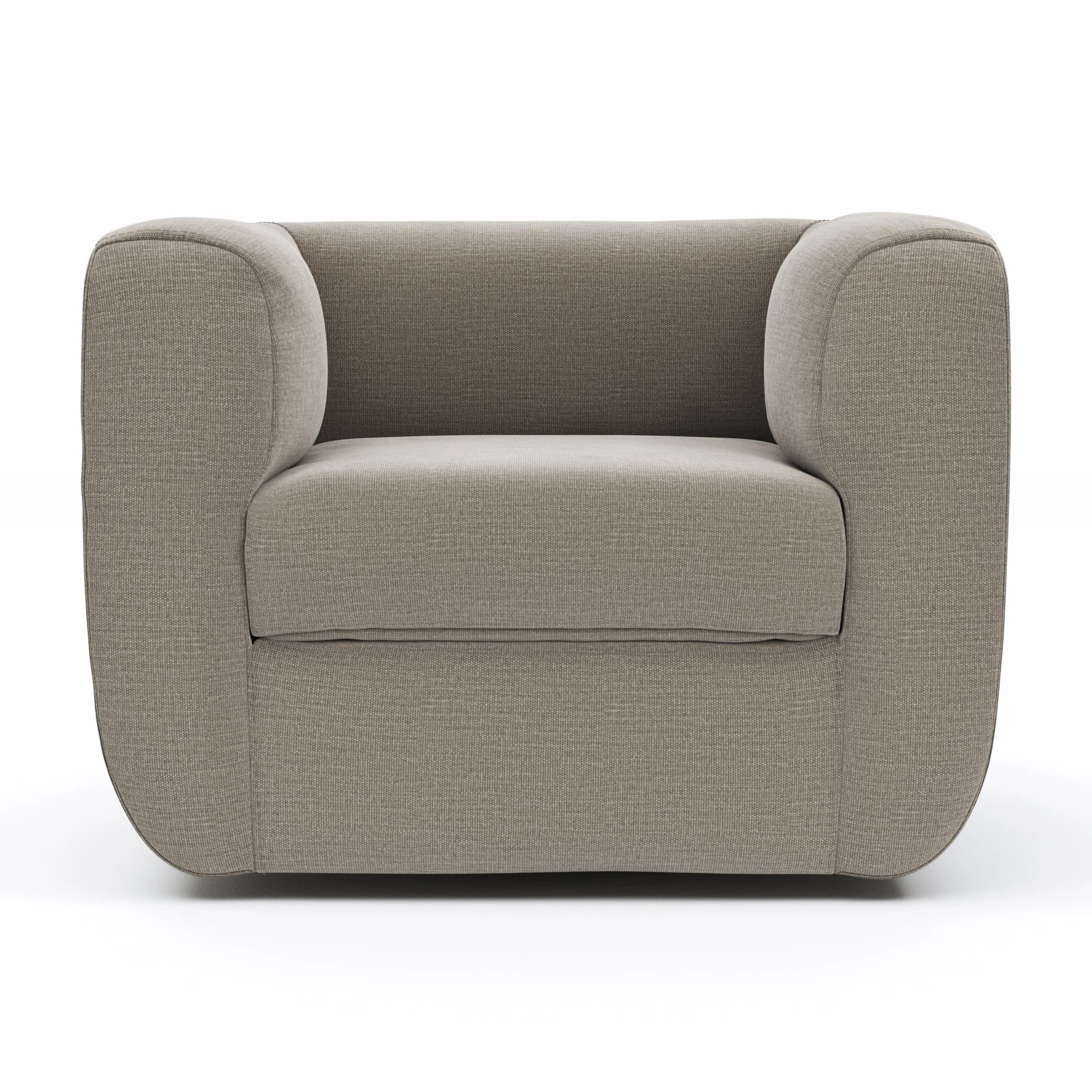Sessel Stormy - drehbar, Stoff, Graubeige