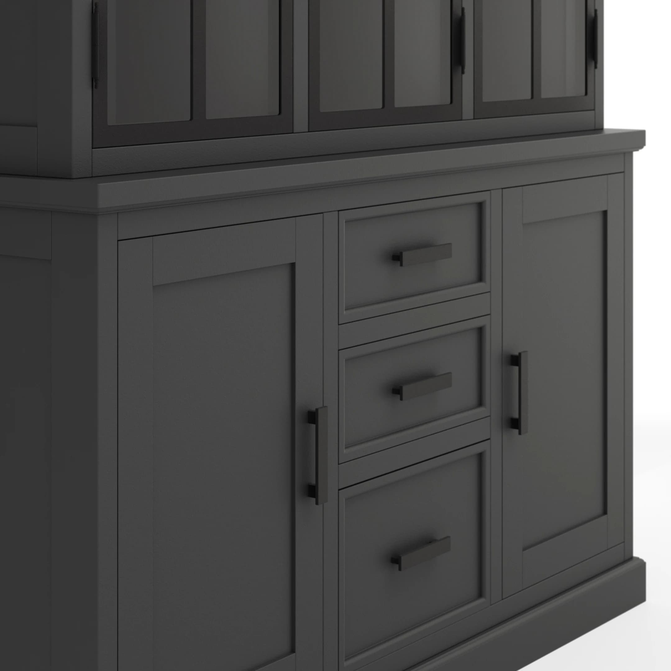 Buffetschrank Litchfield Metal - Stone Blue???, Non-Antique / Metal, Black???