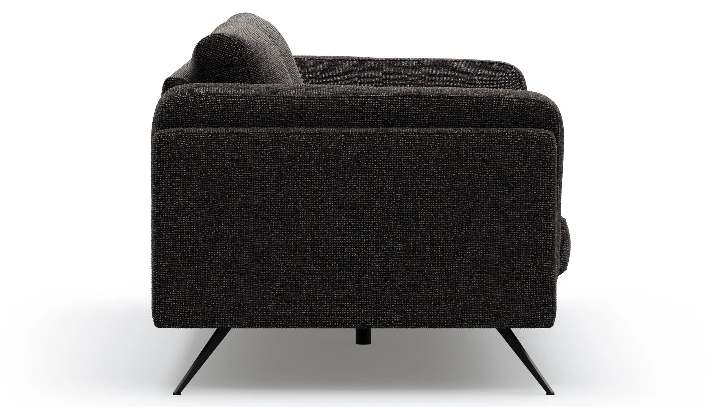 Sofa Valdemoro - 3-Sitzer, Stoff, Anthrazit