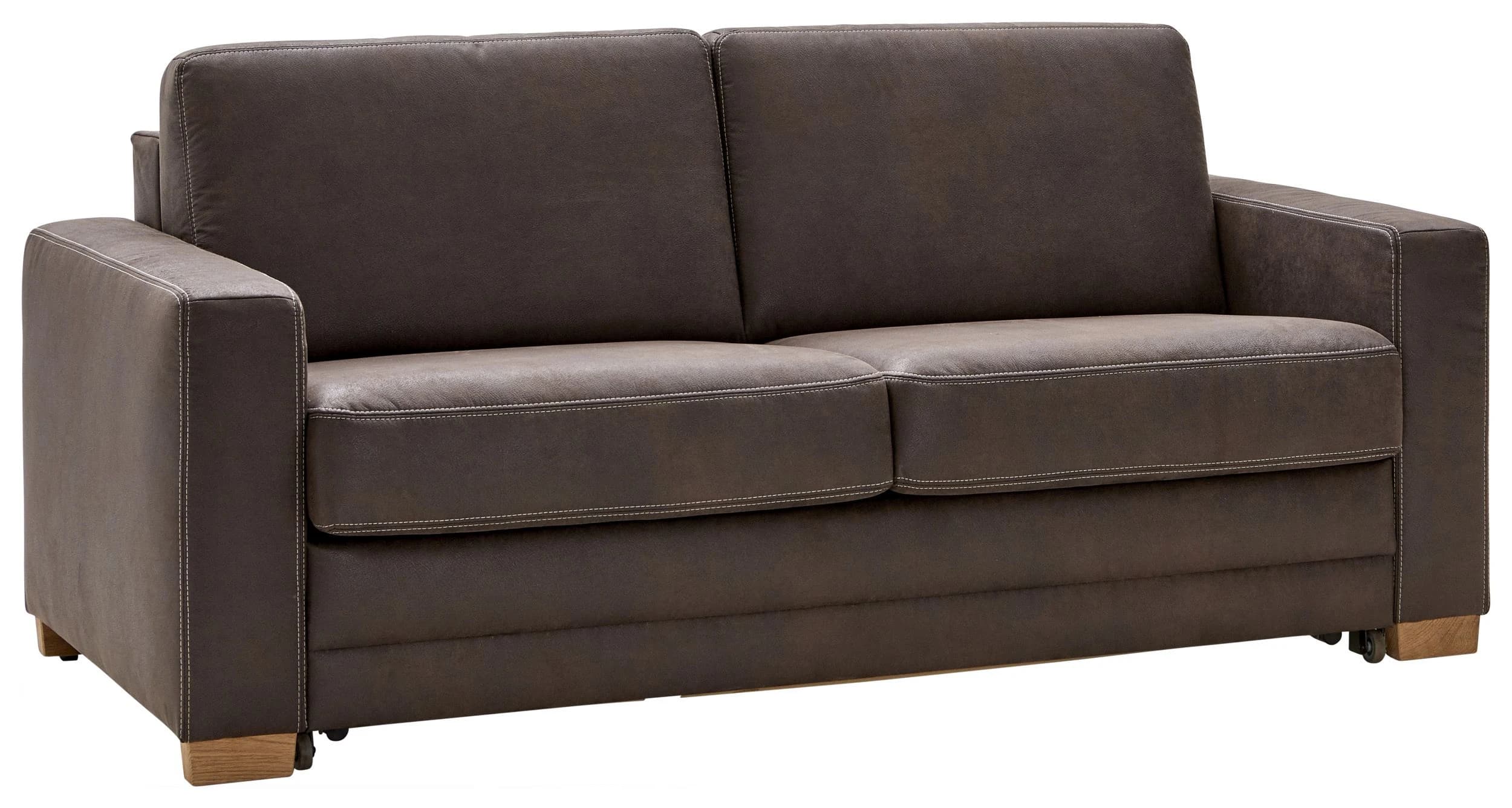 Sofa Lakeville 1 - 2-Sitzer inkl. Schlaffunktion, Stoff, Braun