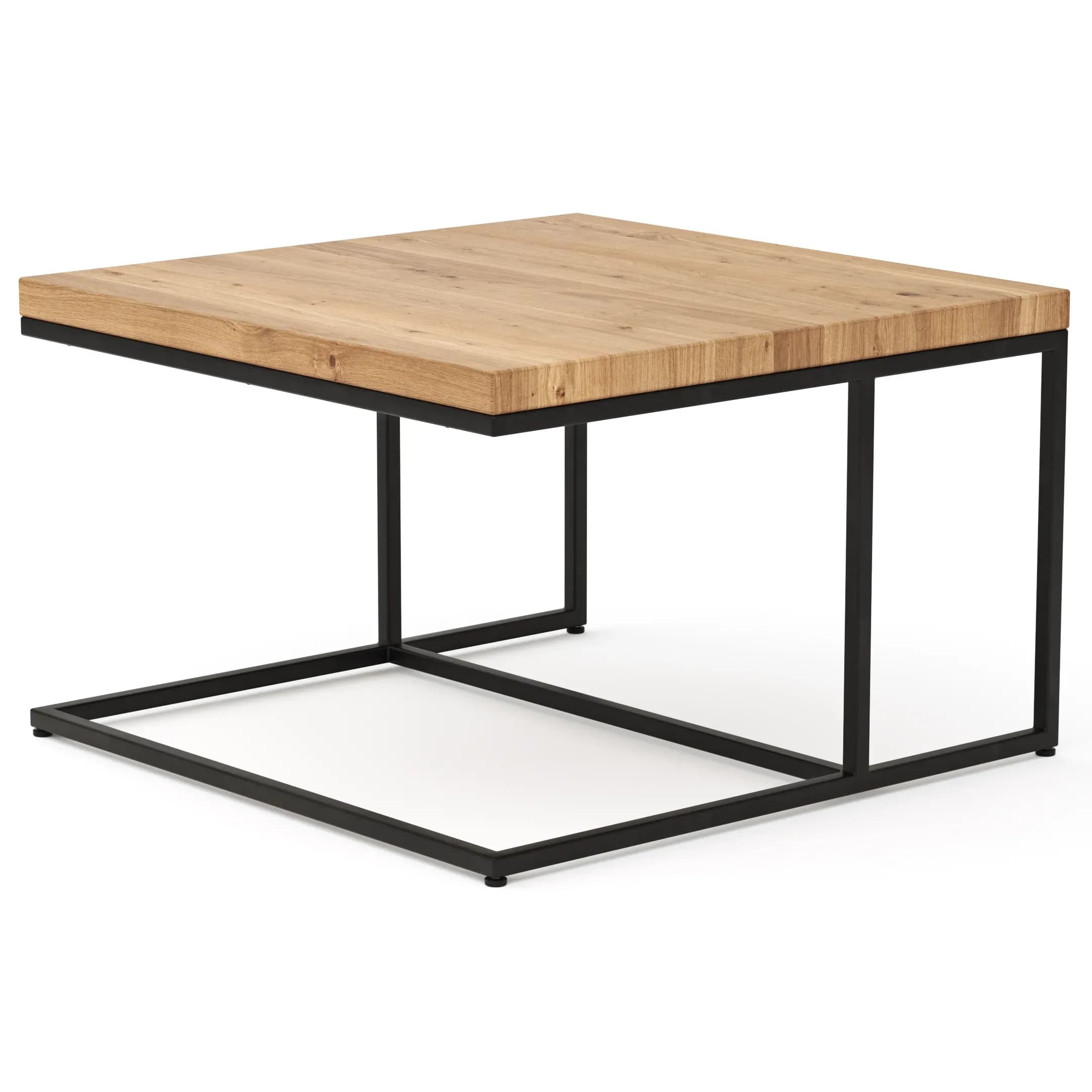 Couchtisch Farmingdale - LBH ca. 75x75x47 cm, Eiche massiv, natur geölt