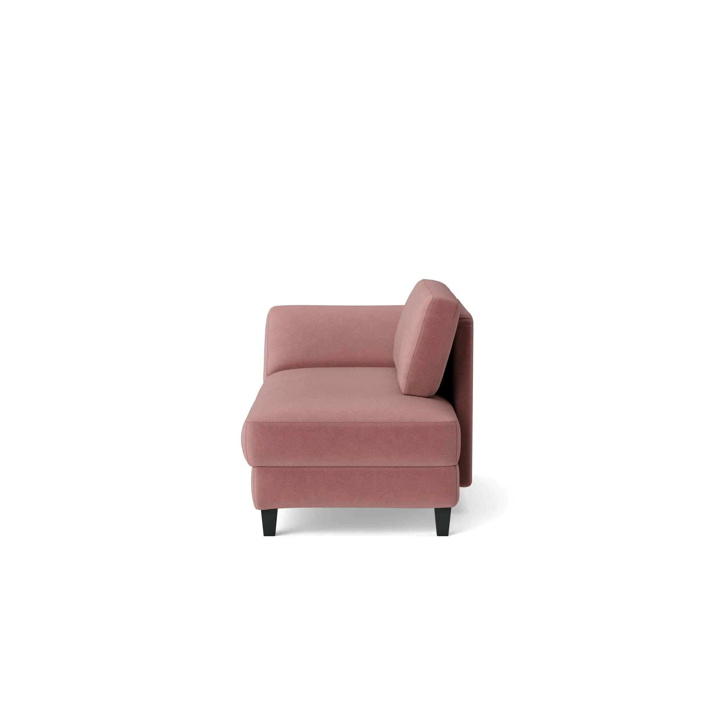 Schlafsofa Beluso - Ausrichtung links inkl. Schlaffunktion und Bettkasten, Stoff, Weinbeere