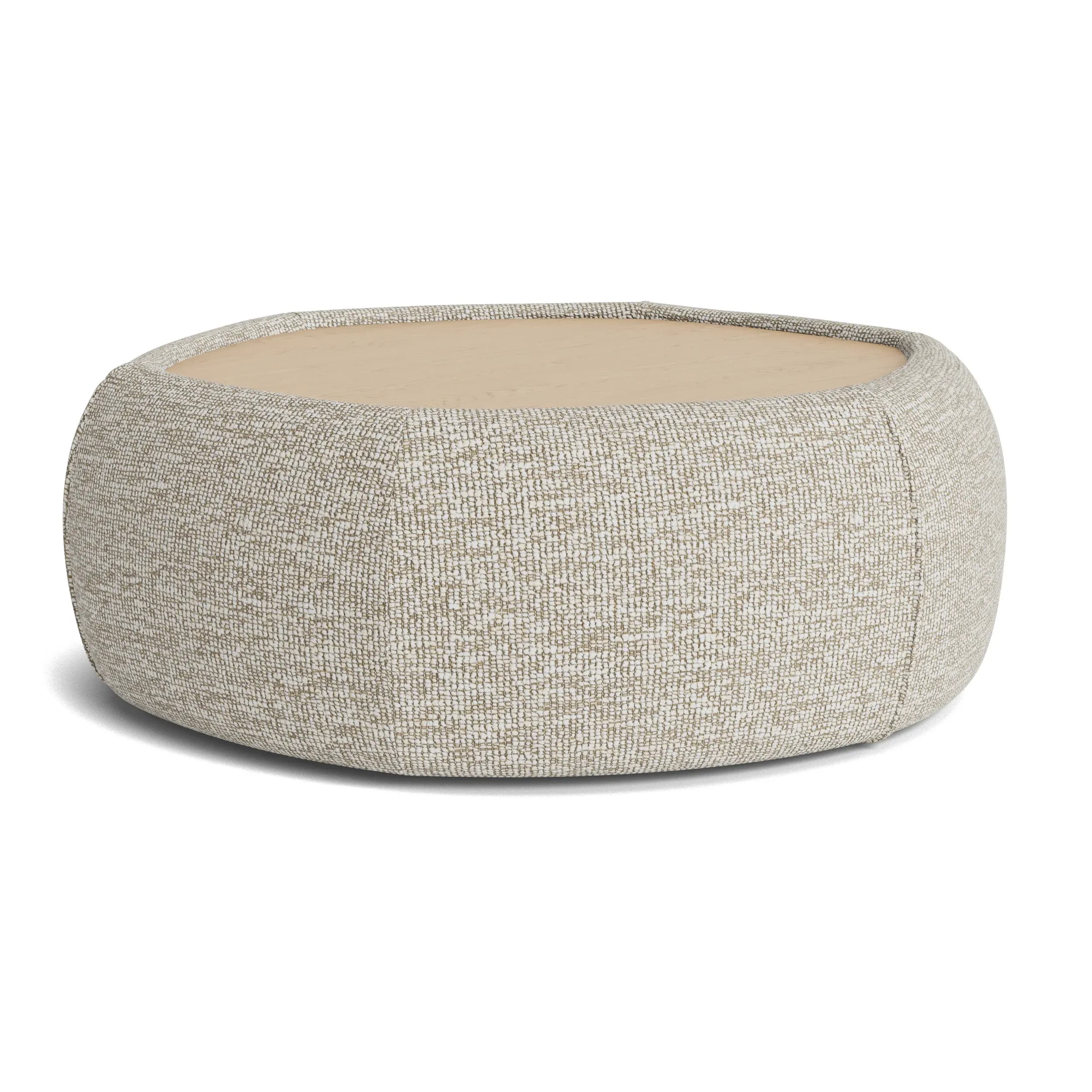 Hocker Serava/Honey - Large, mit Platte, Stoff, Sand