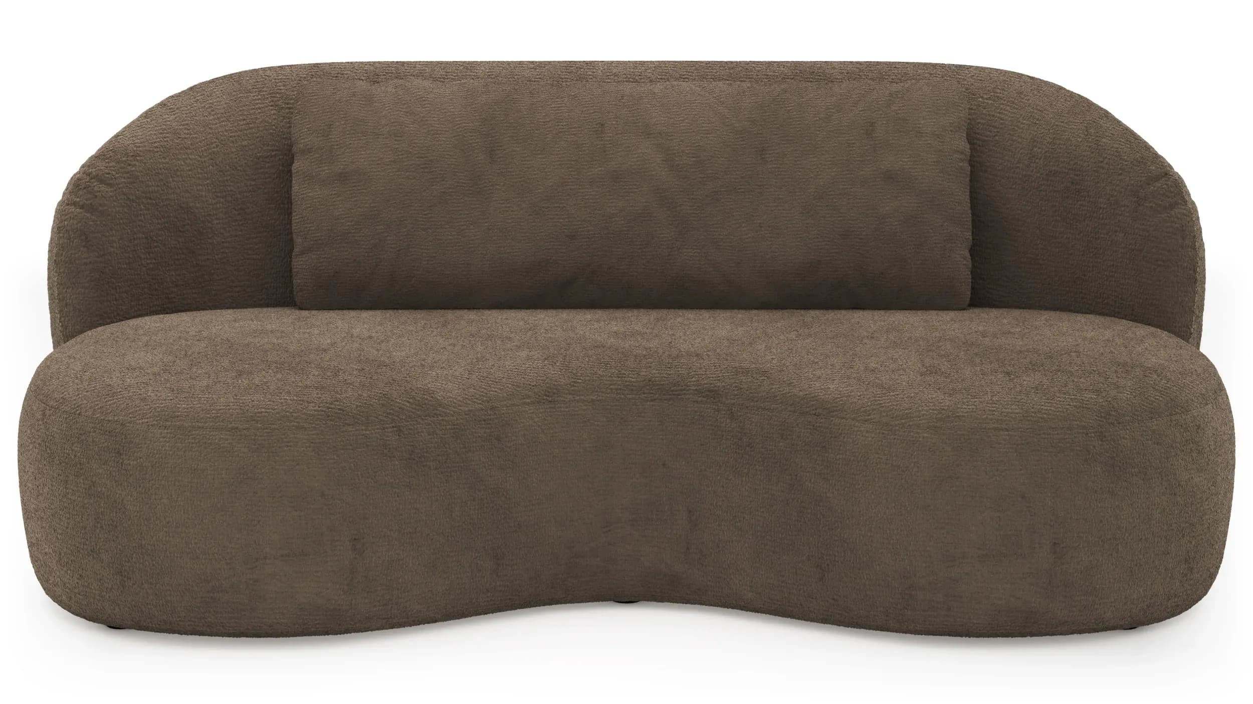 Chaiselongue Karasu - Stoff, Taupe