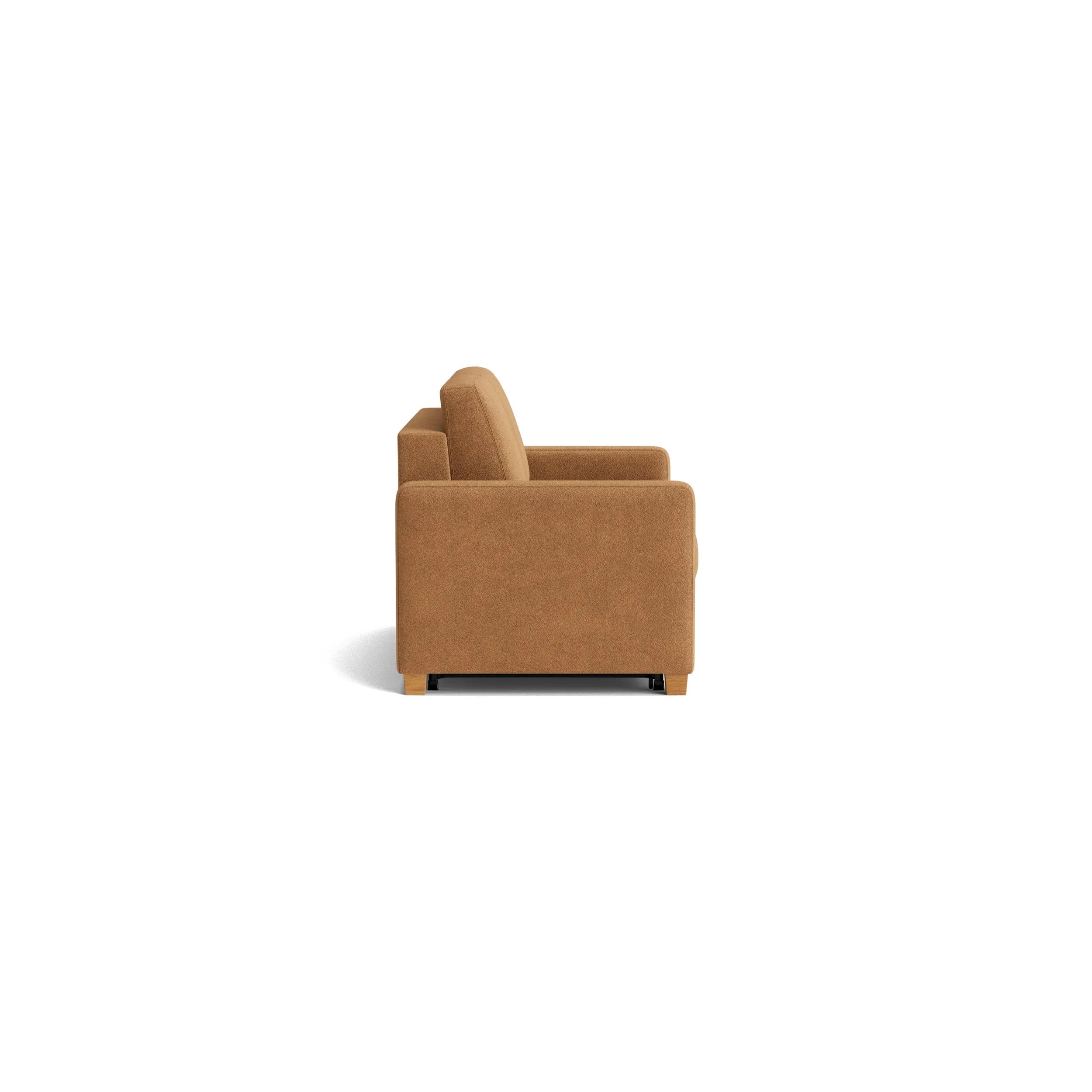 Sofa Lakeville 1 - inkl. Schlaffunktion, Gestell schwarz, Stoff, Senfgelb