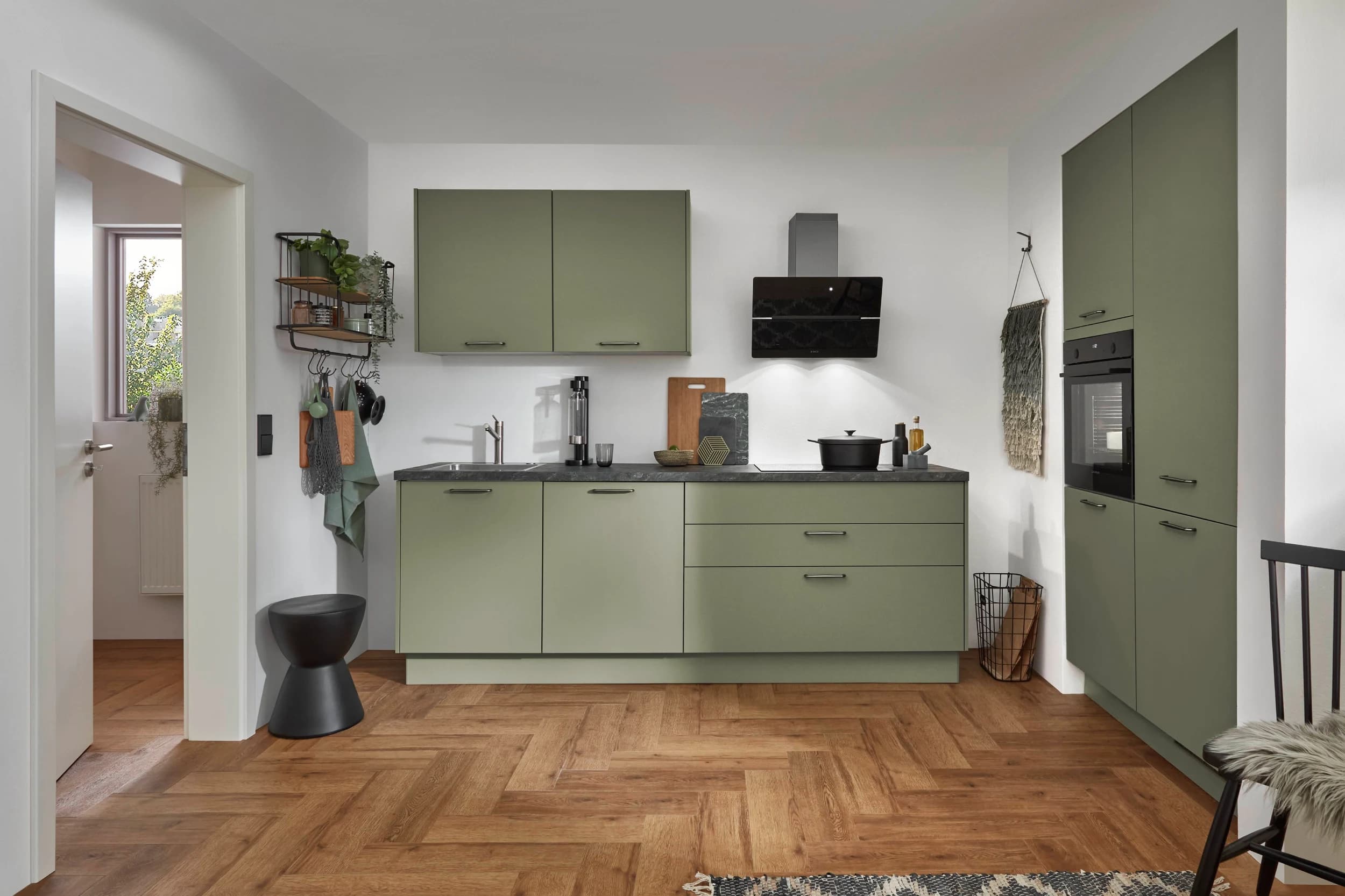Küchenzeile EM Senso 4 325, Olive