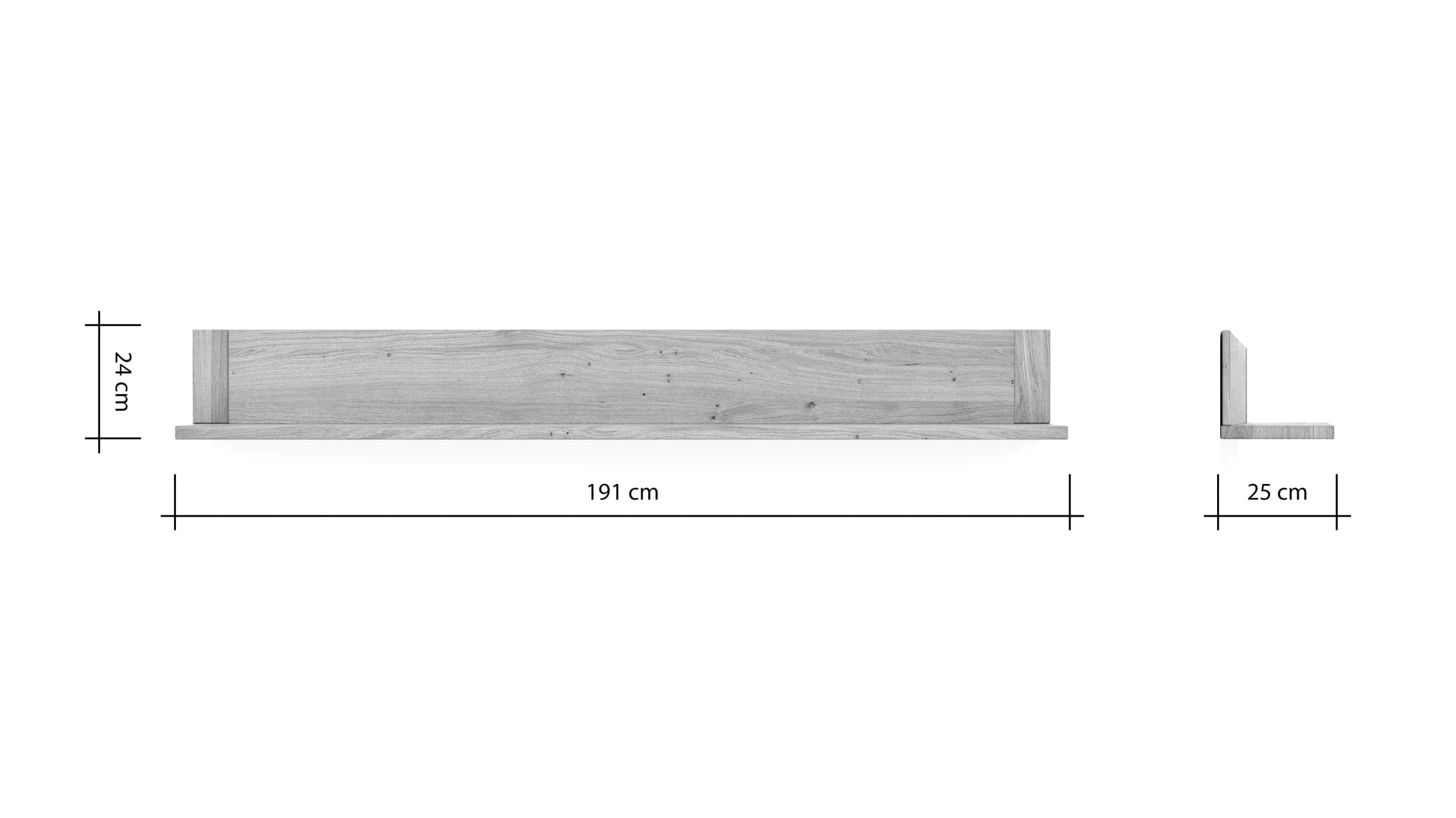Wandboard Farmingdale - Eiche massiv, legno