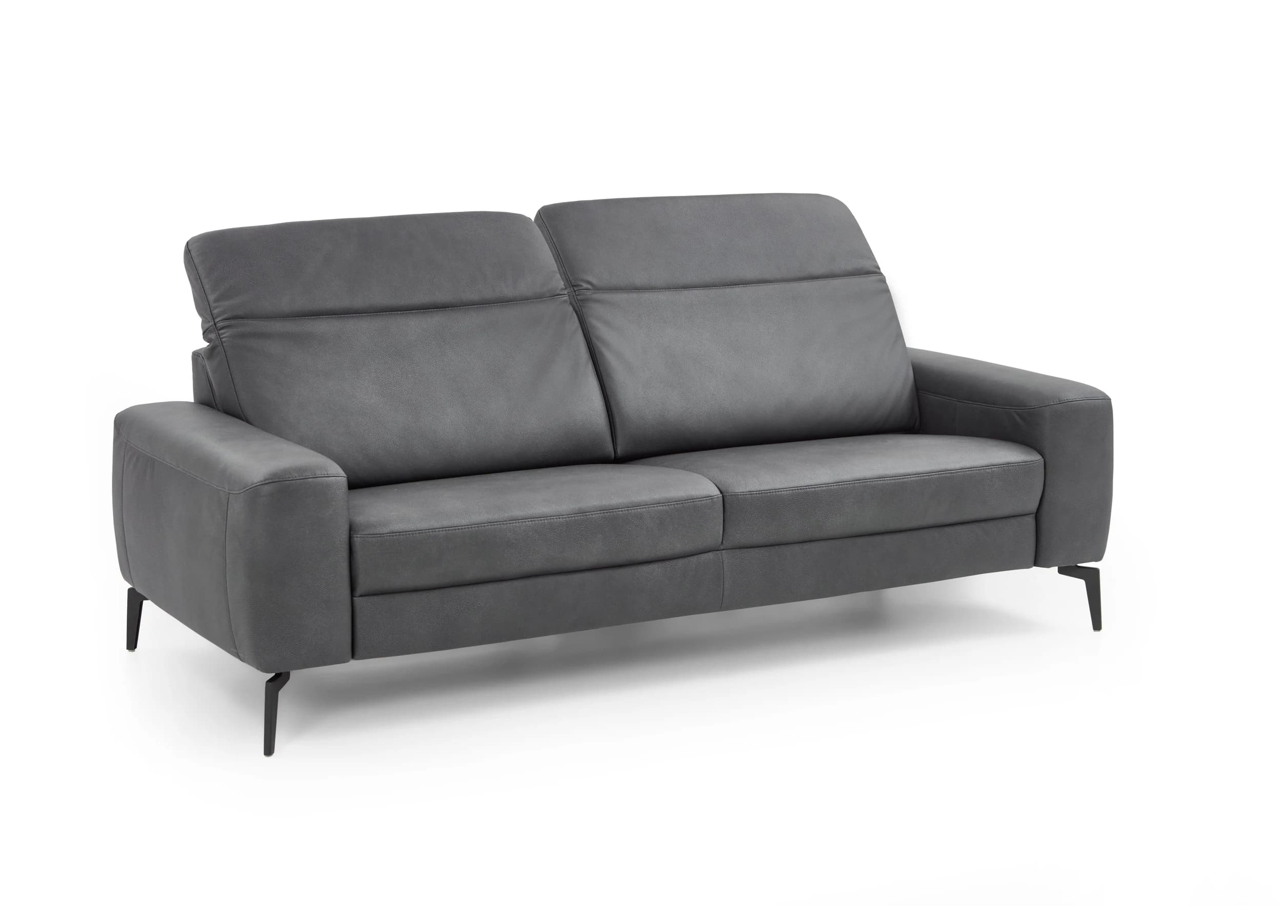 Sofa - 2,5-Sitzer, Kopfteil verstellbar, Stoff, Graphit