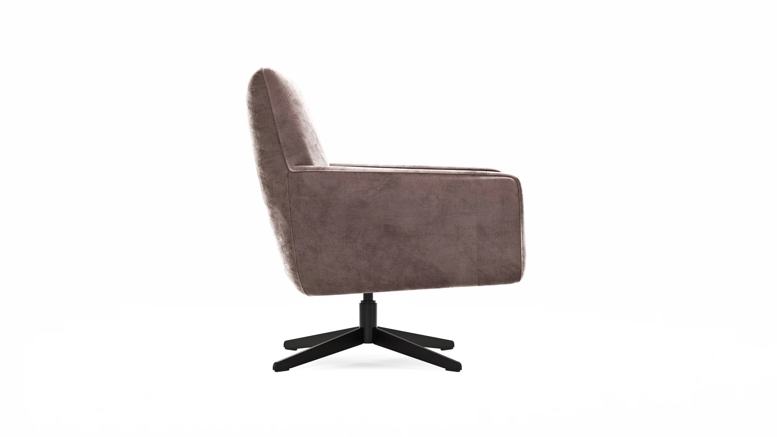 Drehsessel Matina - Größe L, Velour, Mauve