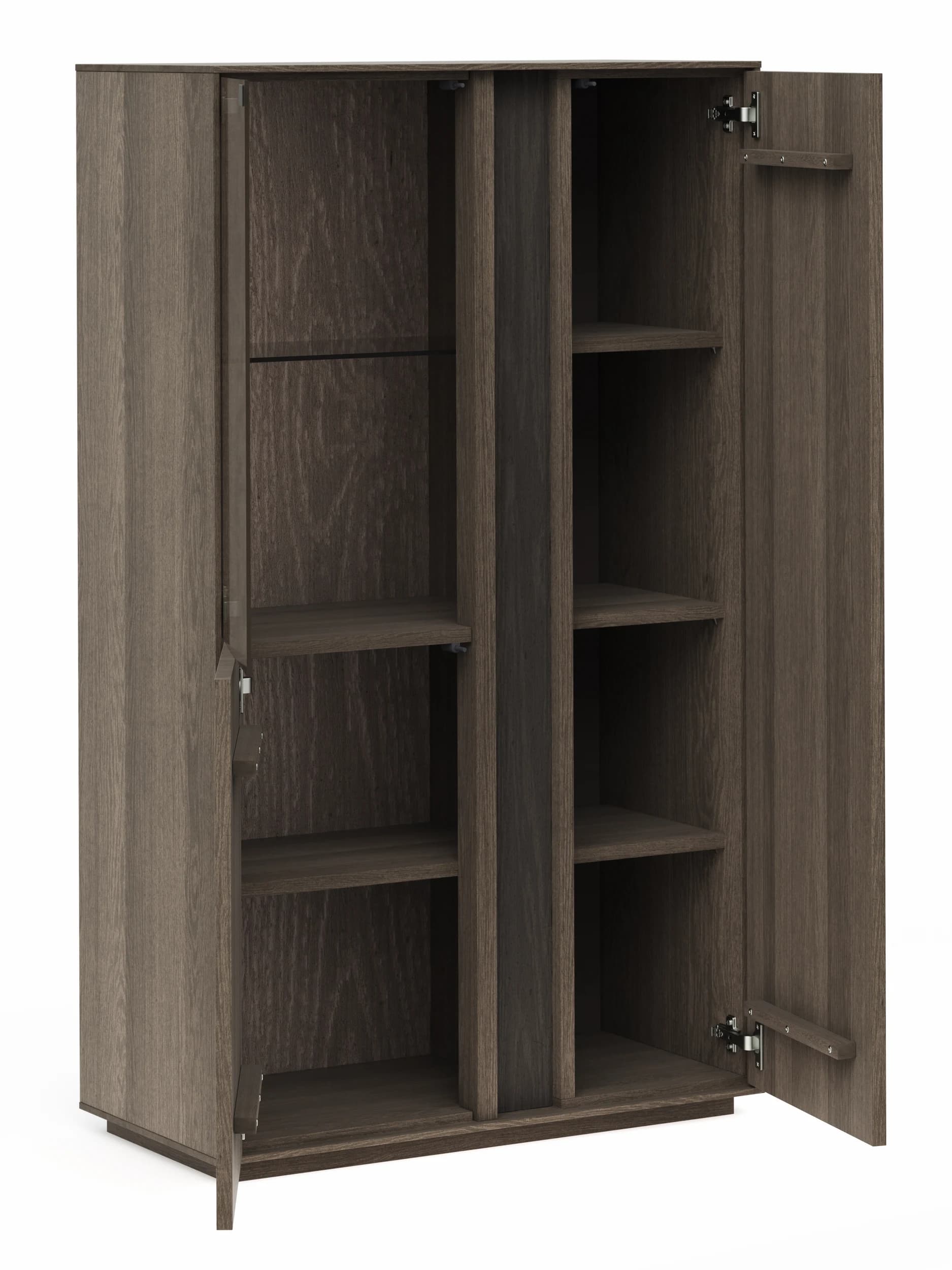 Highboard Saratoga - Buche massiv, silbergrau geölt