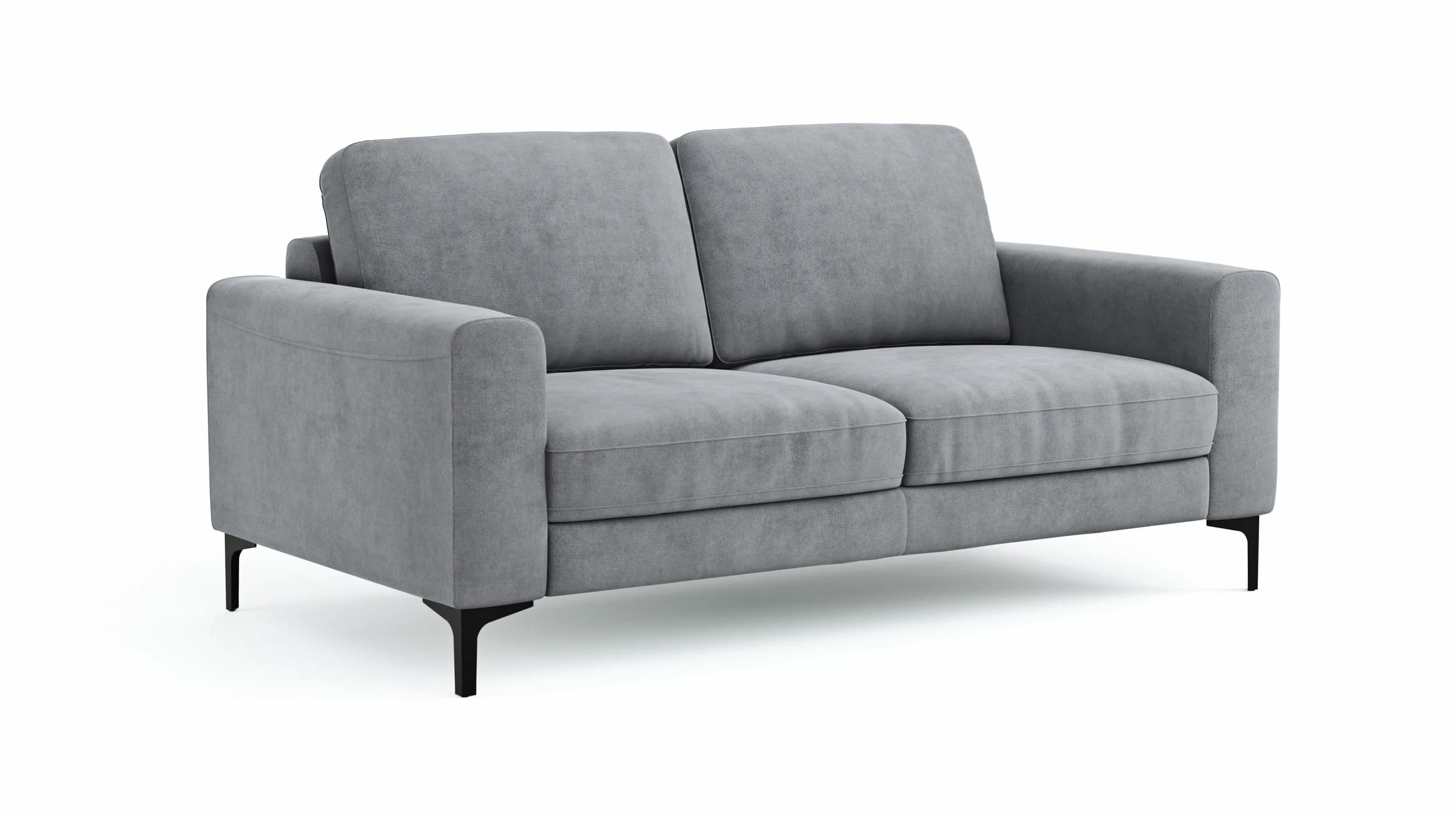 Sofa Oviedo - 2-Sitzer, Stoff, Grau